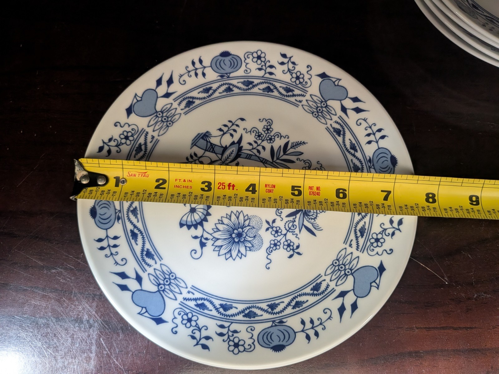 Vintage Set of 6 Bohemia Blue Onion Salad Plates Made in Czechoslovakia
