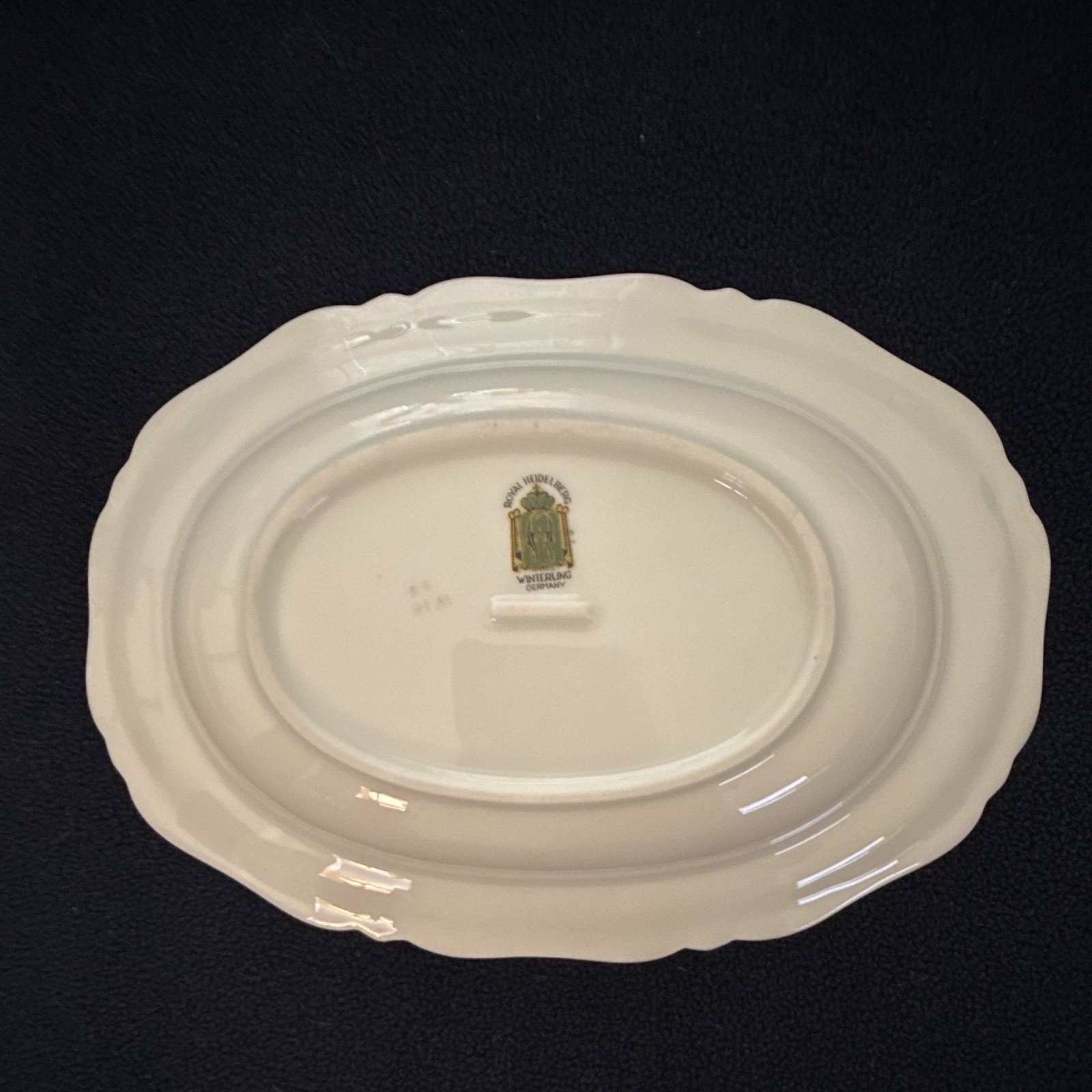 Winterling Royal Heidelberg Porcelain Oval Floral Platter Germany White Pink