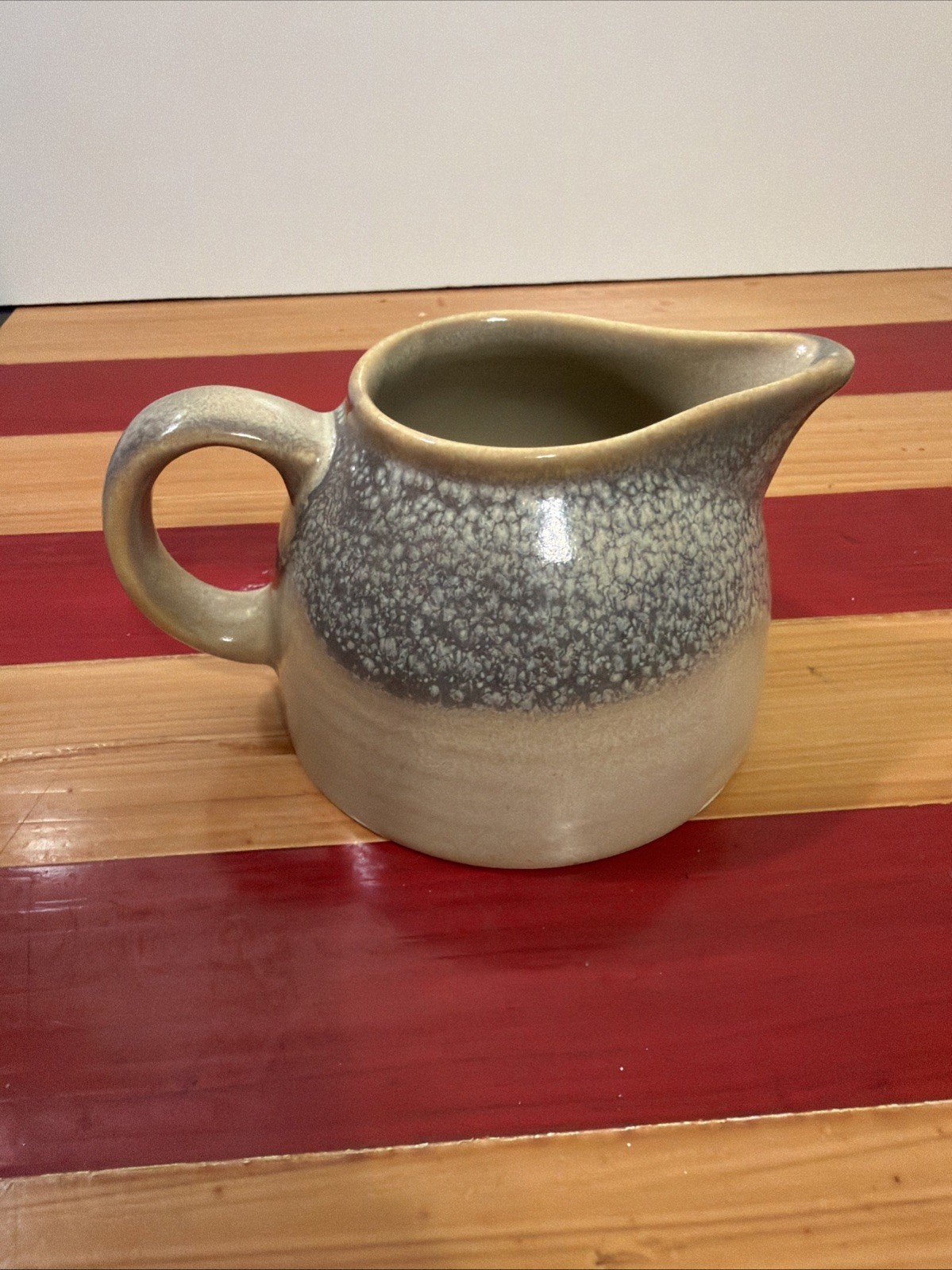 EVOLUTION ~ Dudson Glazed Tan Blue Gray Pottery Pitcher England Stoneware