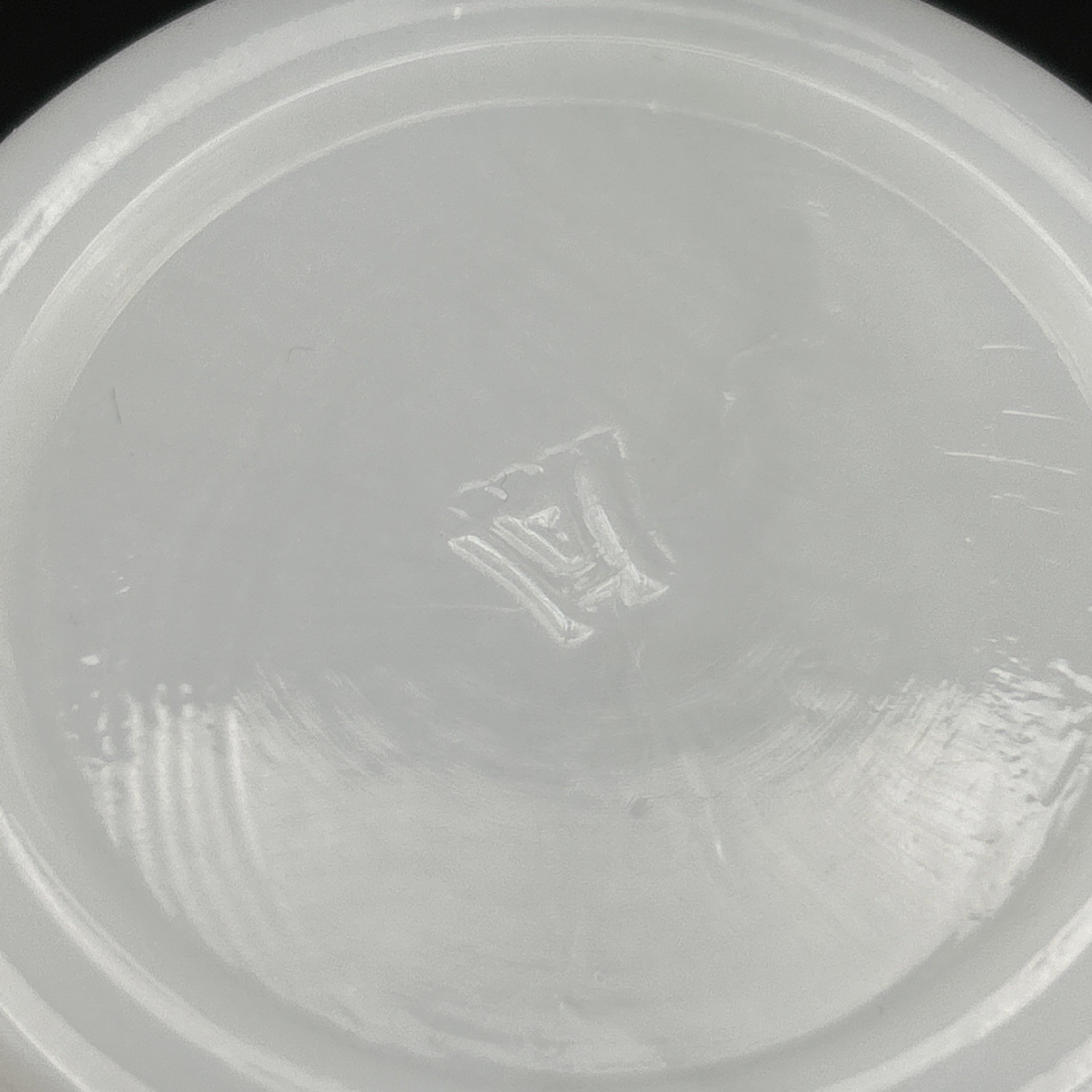 Vintage White Milk Gass Hazel-Atlas “Drippings” Covered Jar 1936 RARE