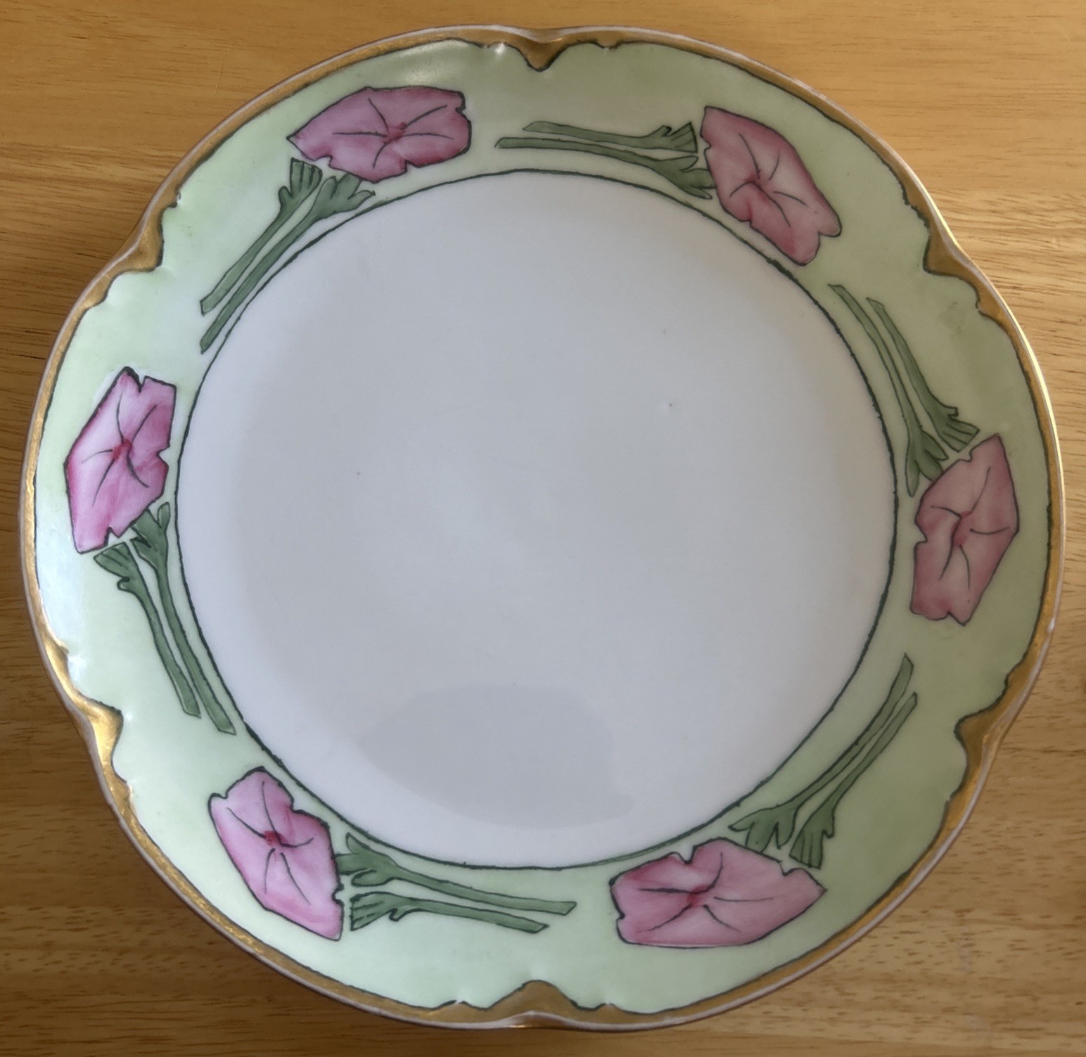VINTAGE JHR ALICE BAVARIA CHINA HAND PAINTED FLORAL 8.25” PLATE