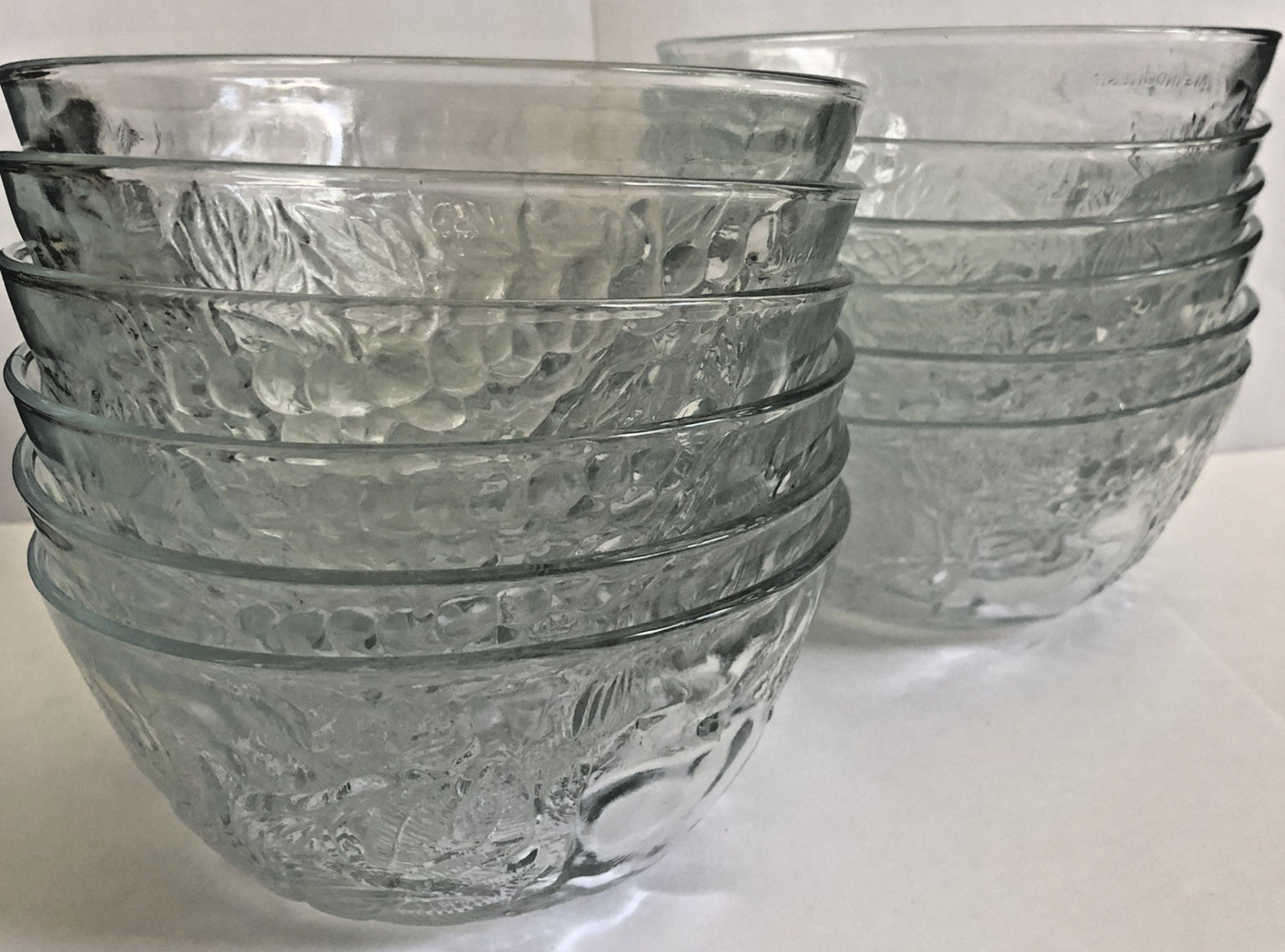 Vtg KIG Indonesia Fruit Garden Bowl 5″ Clear Glass 12 Available Sold Separately