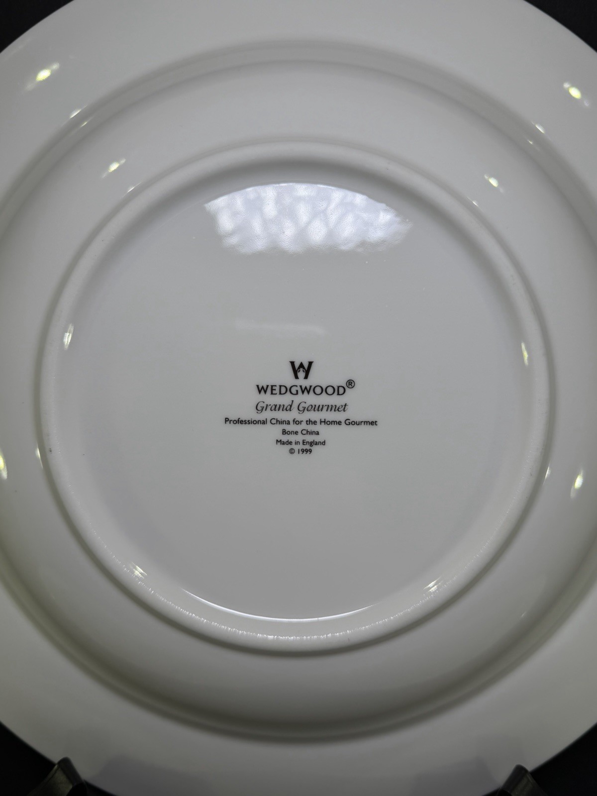 Set of 3 White SOUP PASTA BOWLS Wedgwood Bone China GRAND GOURMET 11″ READ 🦋