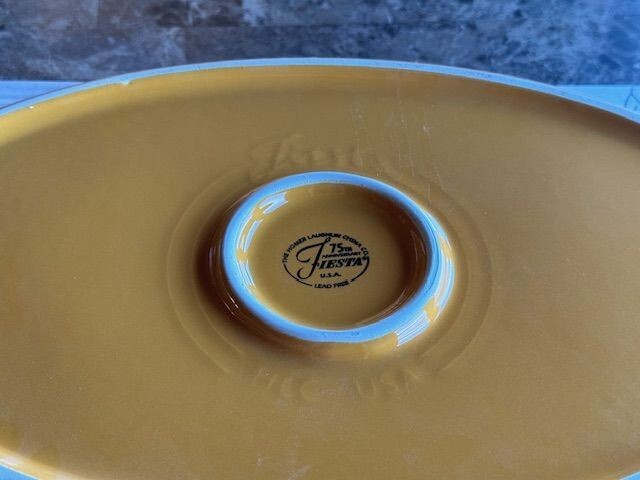 FIESTA® MARIGOLD 75TH ANNIVERSARY EXTRA LARGE 19″ PLATTER 1ST – NIB