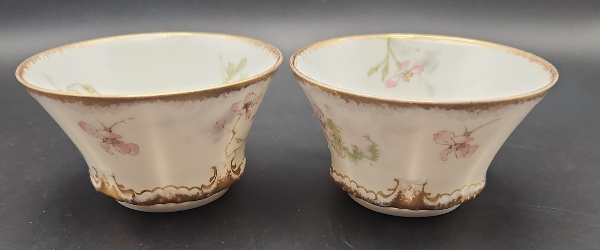 Set of 2 Theodore Haviland Limoges Apple Blossom Tea Cups Memphis Queensware Co.
