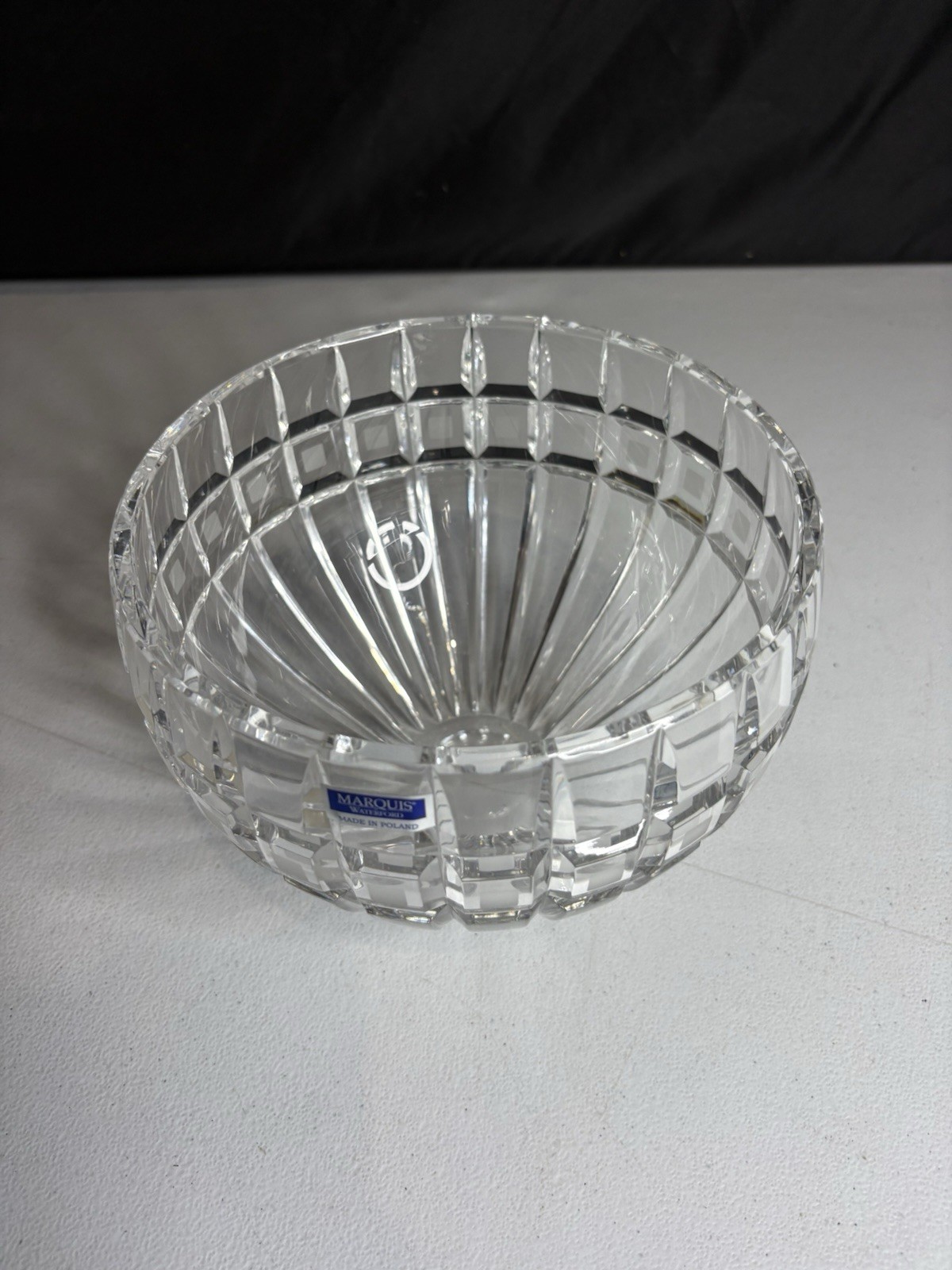 Marquis By Waterford Crystal Quadrata Bowl 7.5” Diameter Made In Poland