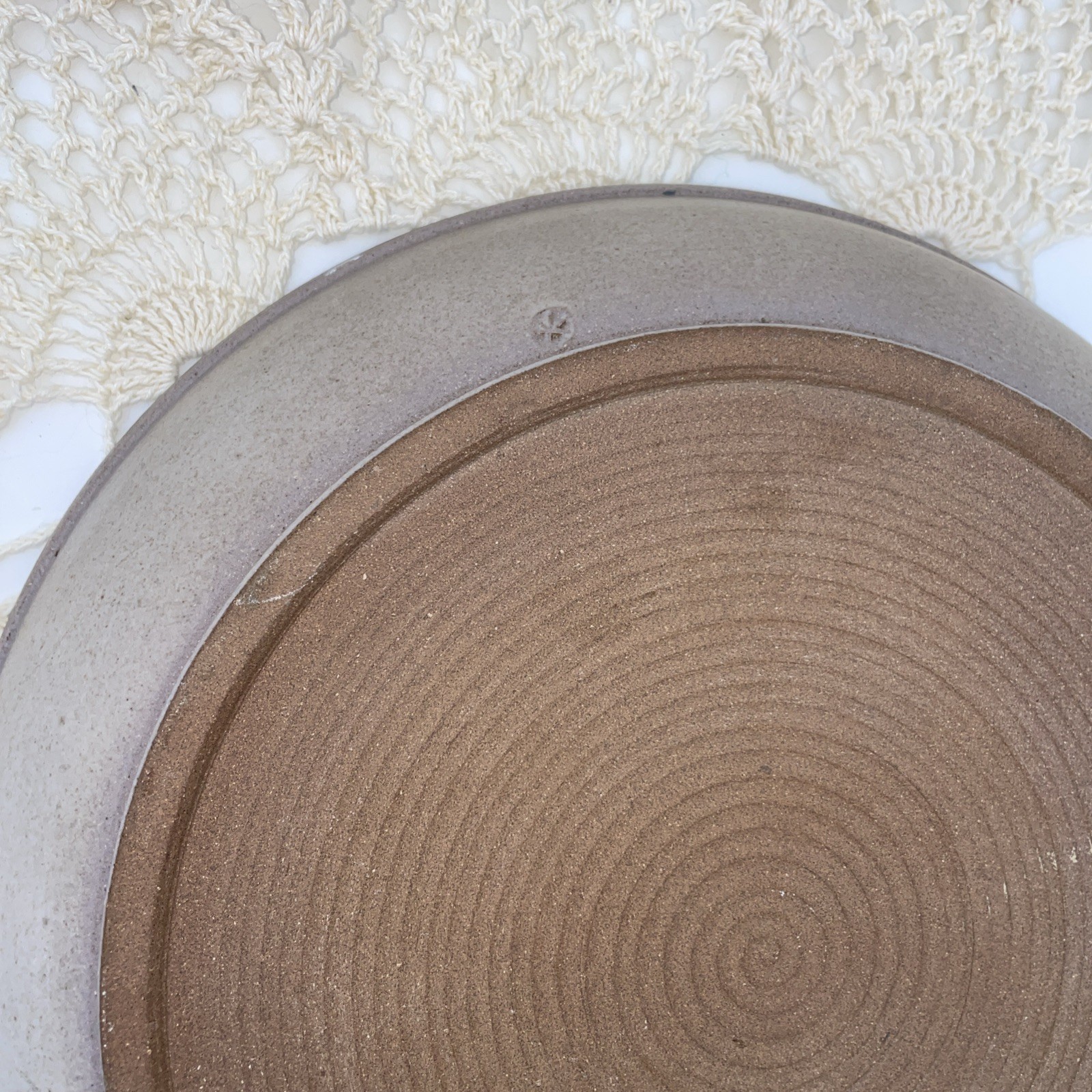 Vtg Two Blue Quail Pottery Pie Plate Hand Made Stoneware Excellent Granny core