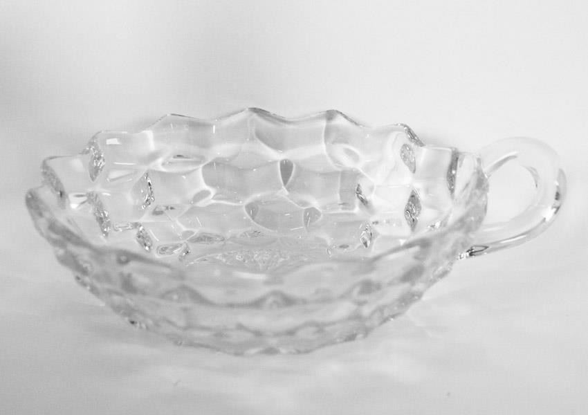 Fostoria AMERICAN PATTERN 5 1/2″ Round Handled Nappy Server 1 5/8″ inches tall