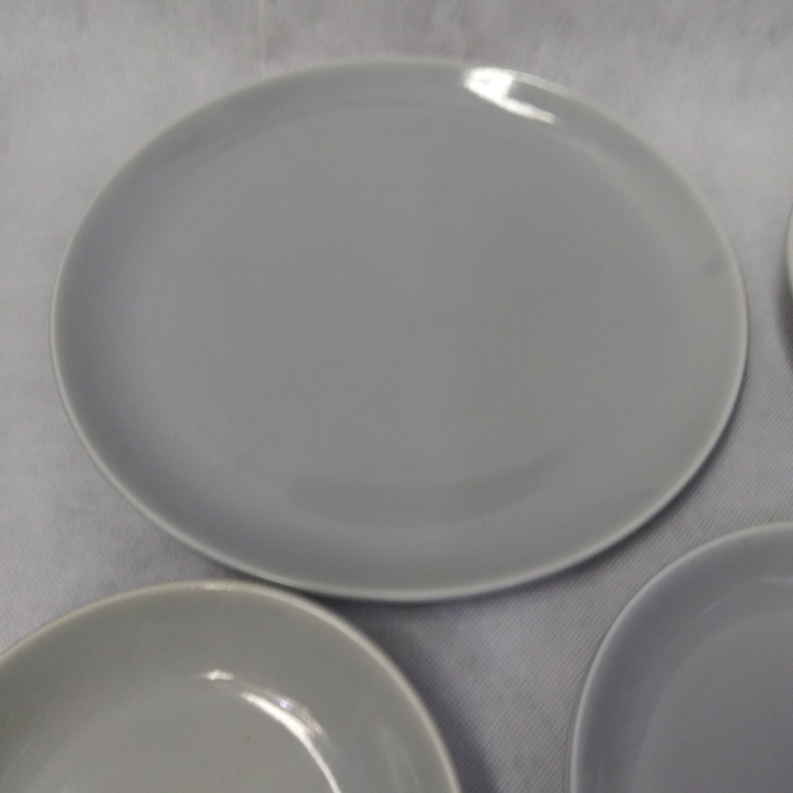 8 Pcs Hollydale Malibu Modern Gray Dinner Plate Soup Bowls Bread Plates Saucer