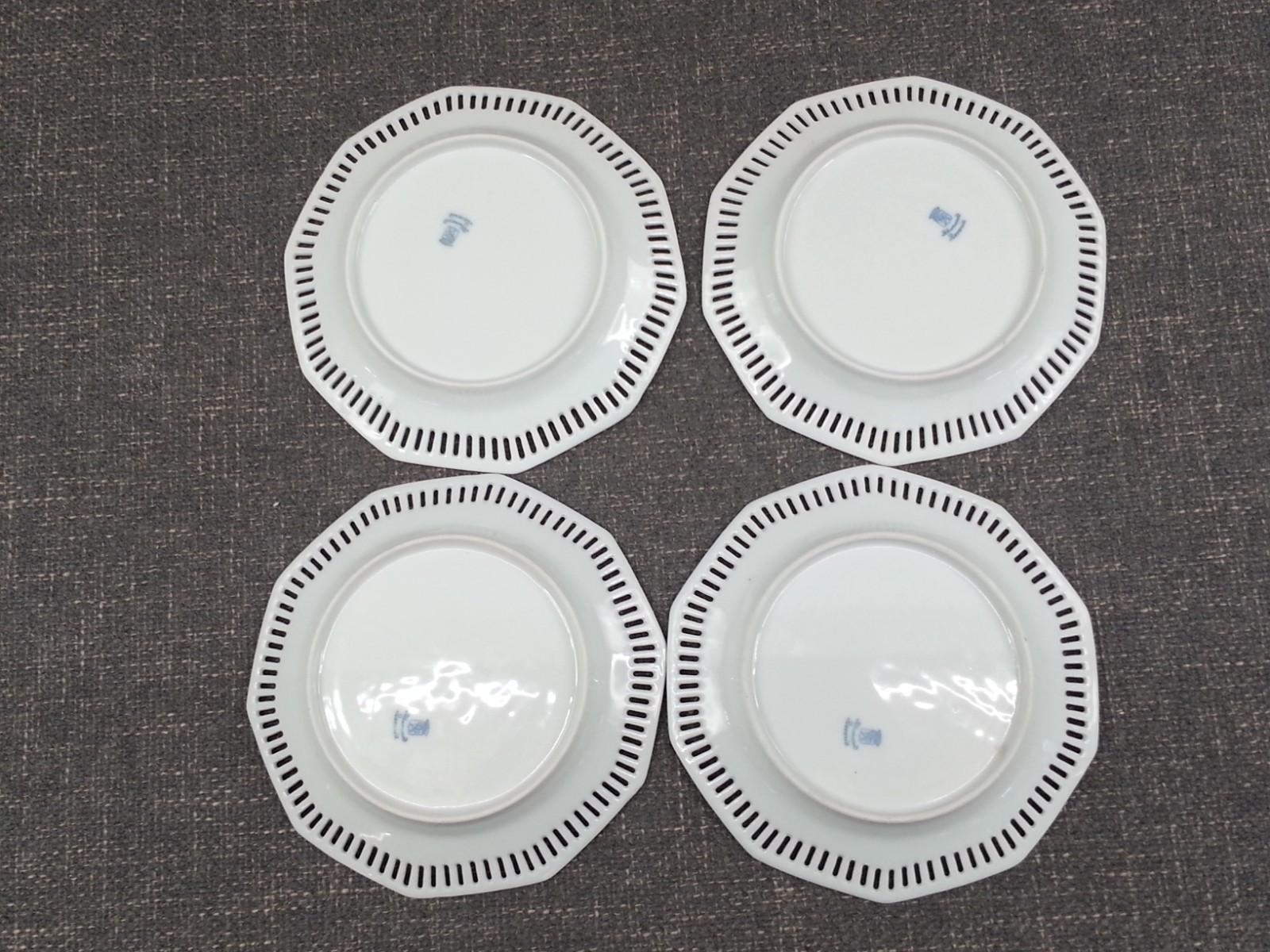 11pc Vintage Schumann Bavaria Reticulated Multi – Floral 7.25” Salad Plate