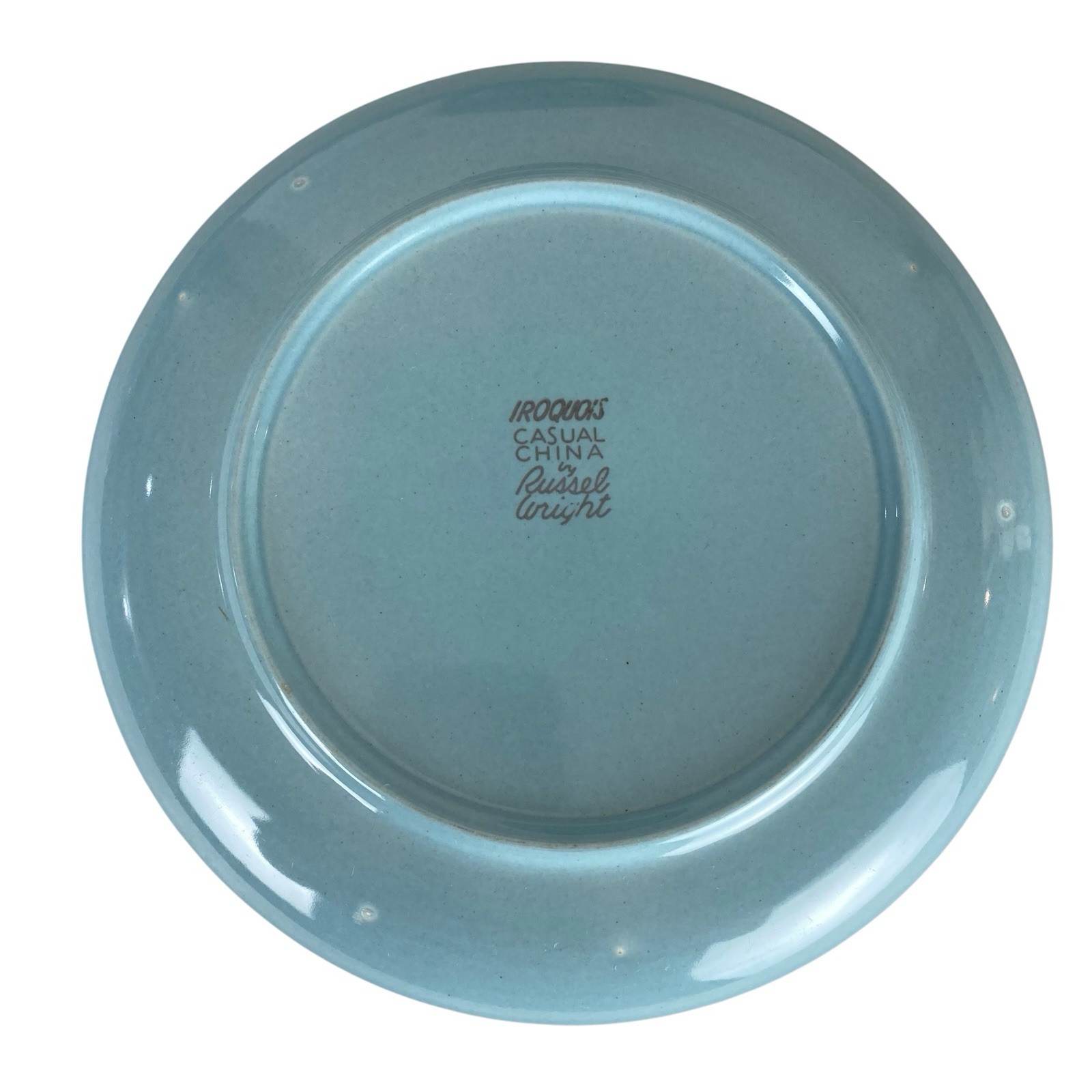 Vintage Russel Wright Casual China Dinner Plates Set Of 6 Ice Blue 9 3/8”