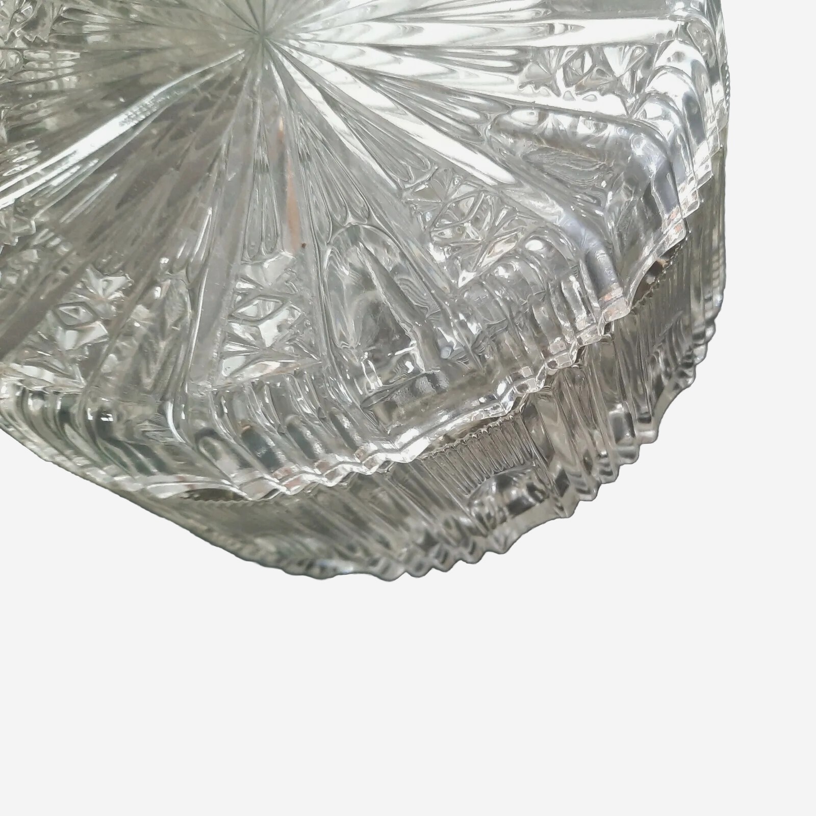 70’s Glass Round w/ Lid 3-Section Relish, Candy, 6″ Serving Dish Bowl