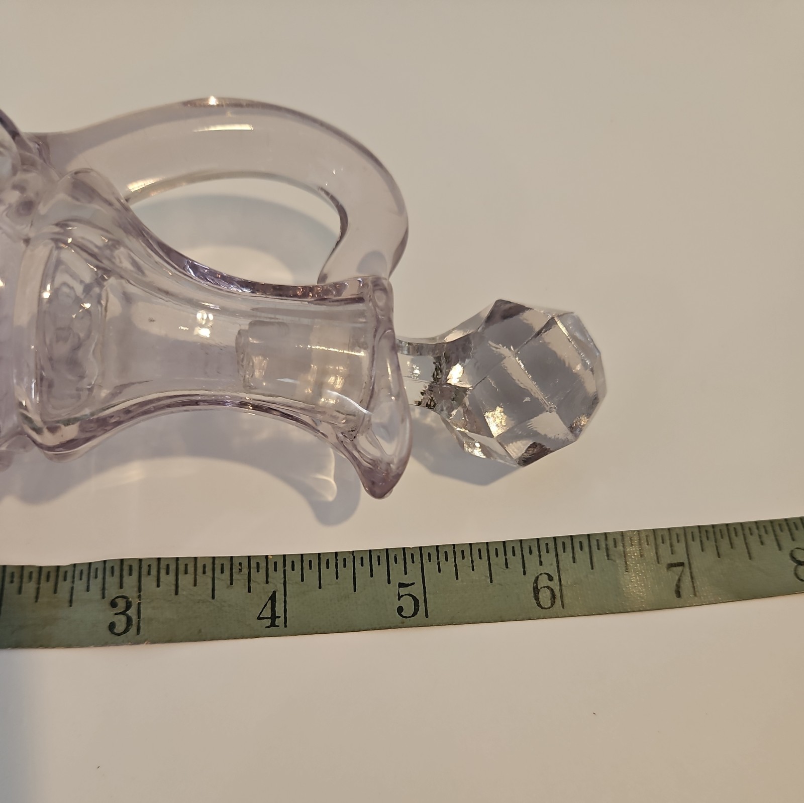 Diamond Cruet Violet Tinge #488 Ohio Flint Glass Co. Dunkirk, Indiana EAPG
