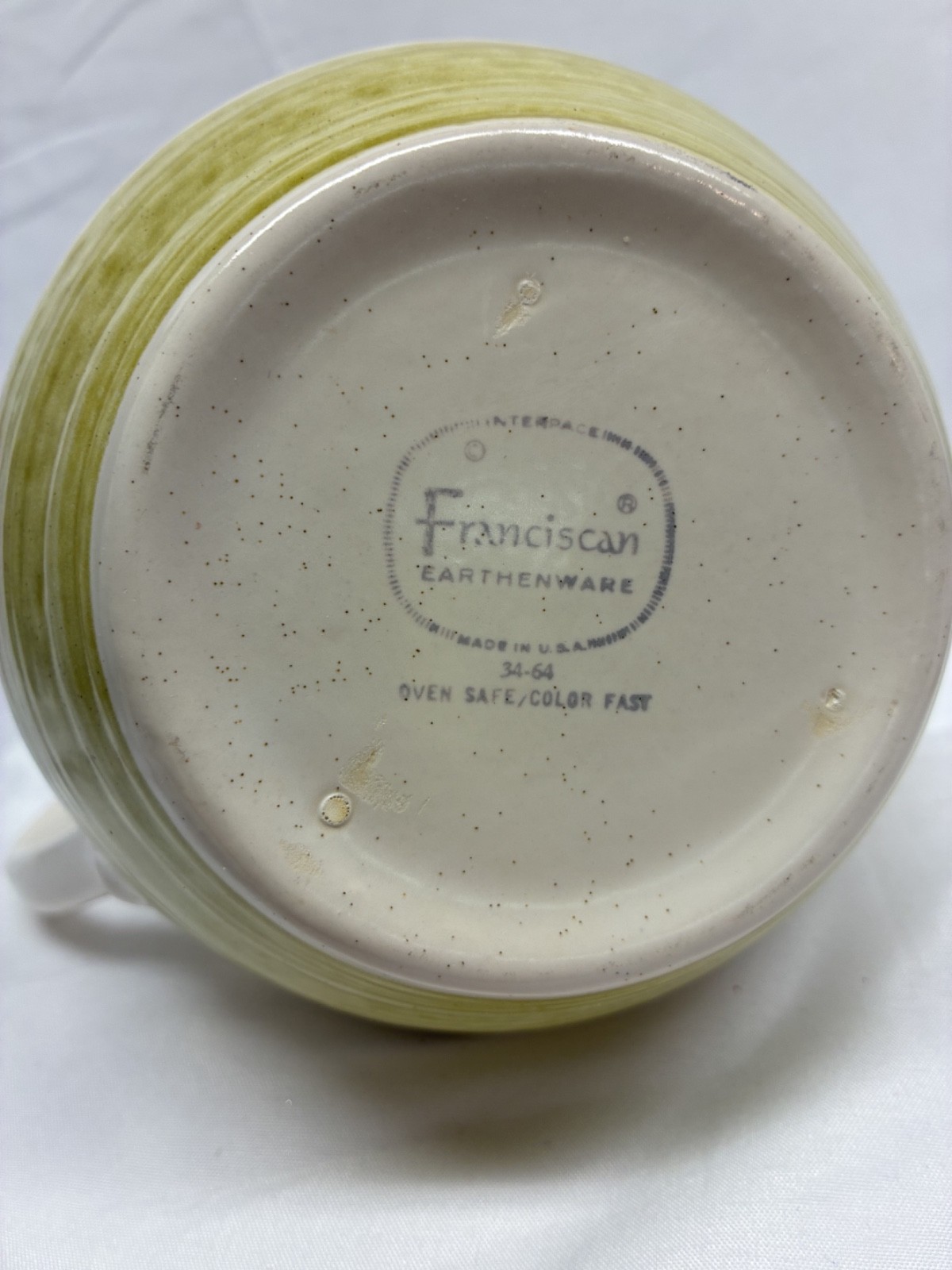 Vintage Franciscan Hacienda Green Medium Pitcher 6.25in MCM