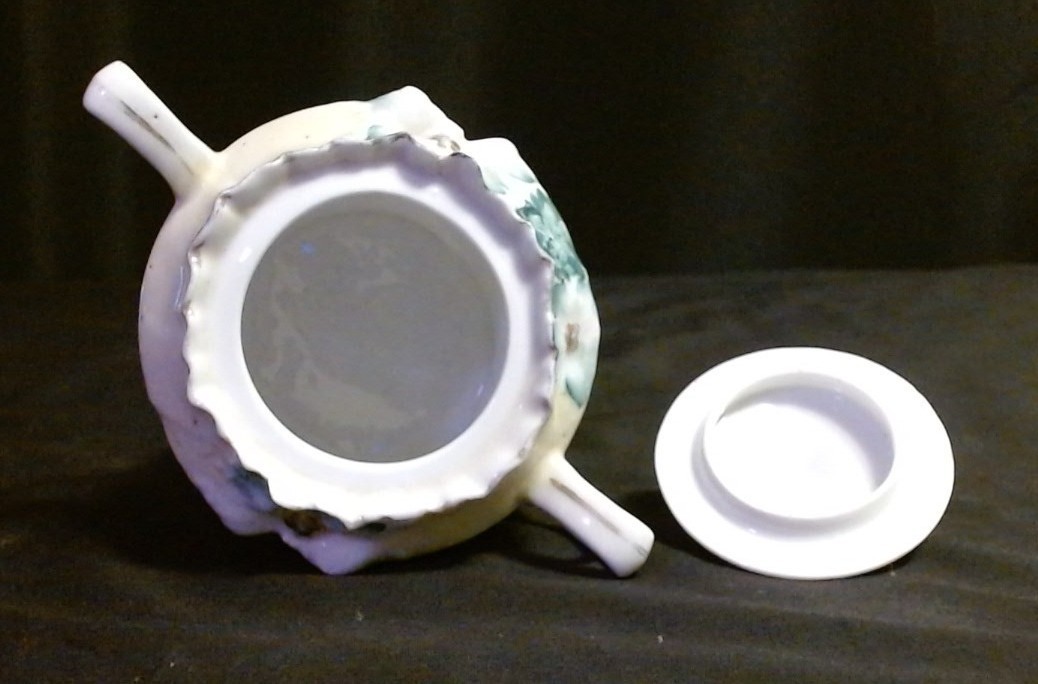 Antique RS Prussia Porcelain 4Pc Hostess Set Tankard, Biscuit Jar, Cream, Sugar