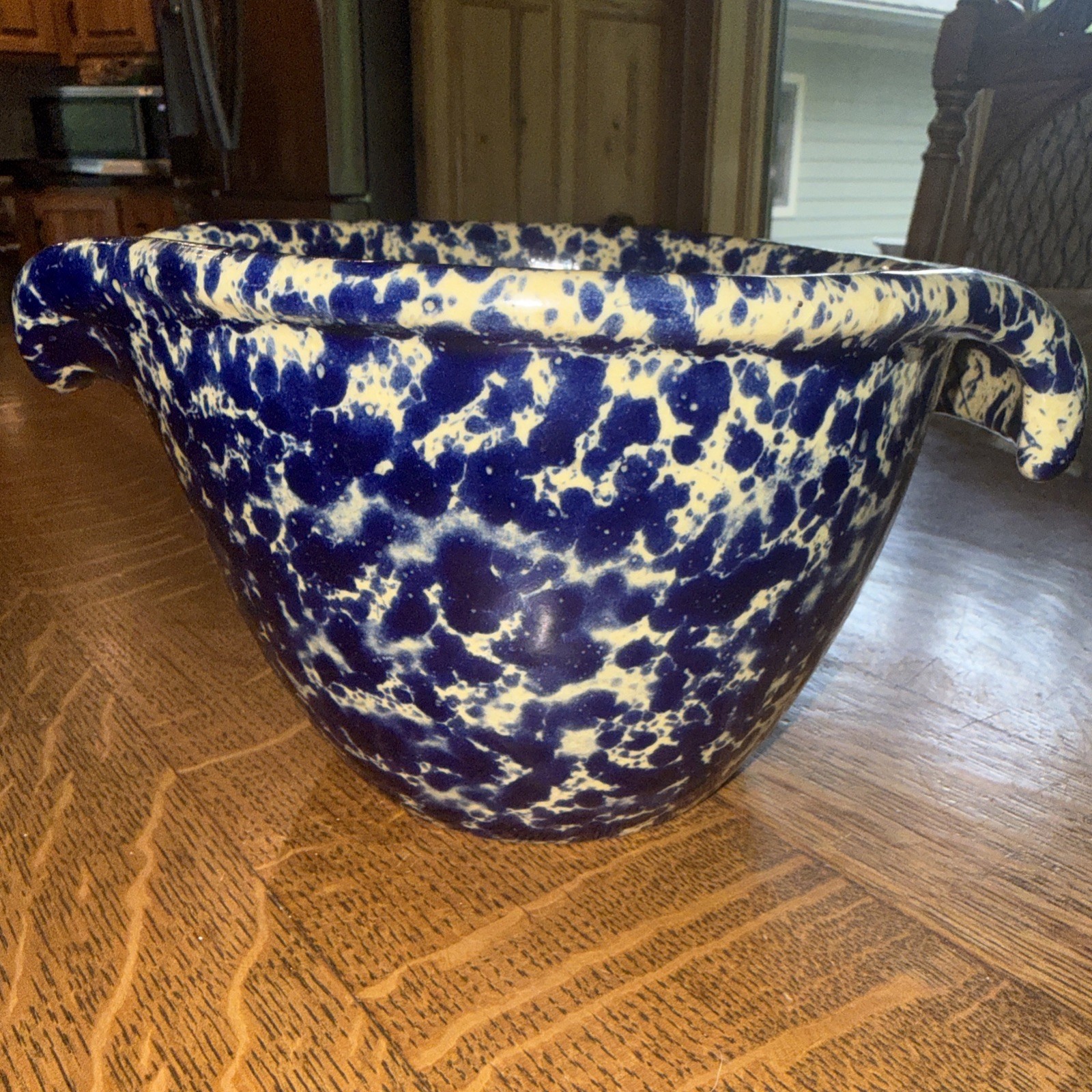 Bennington Potters Blue Agate Pour Spout Batter Bowl # 1880. Great Condition