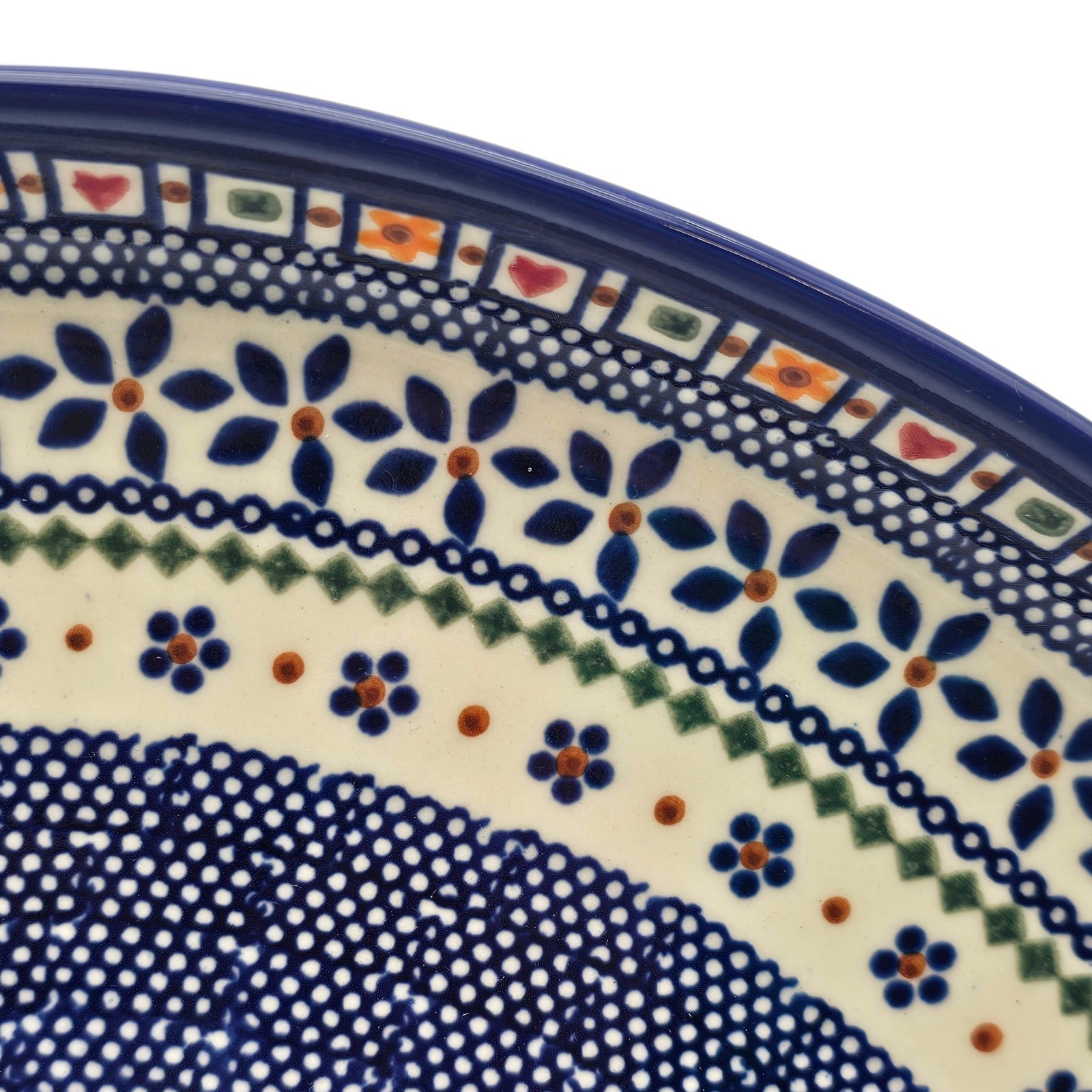 VTG VENA UNIKAT Polish Pottery Teardrop Dish M Hand Painted Boleslawiec 14.25″