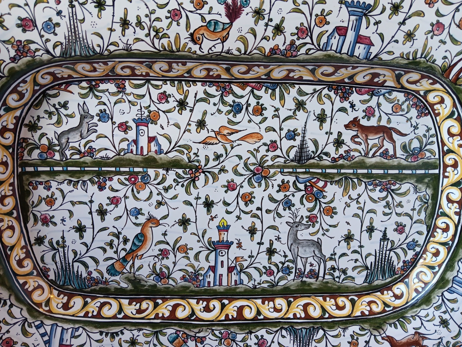 Williams Sonoma Provence Nazari Handpainted Ceramic Platter 22.5″x15.5″ Portugal
