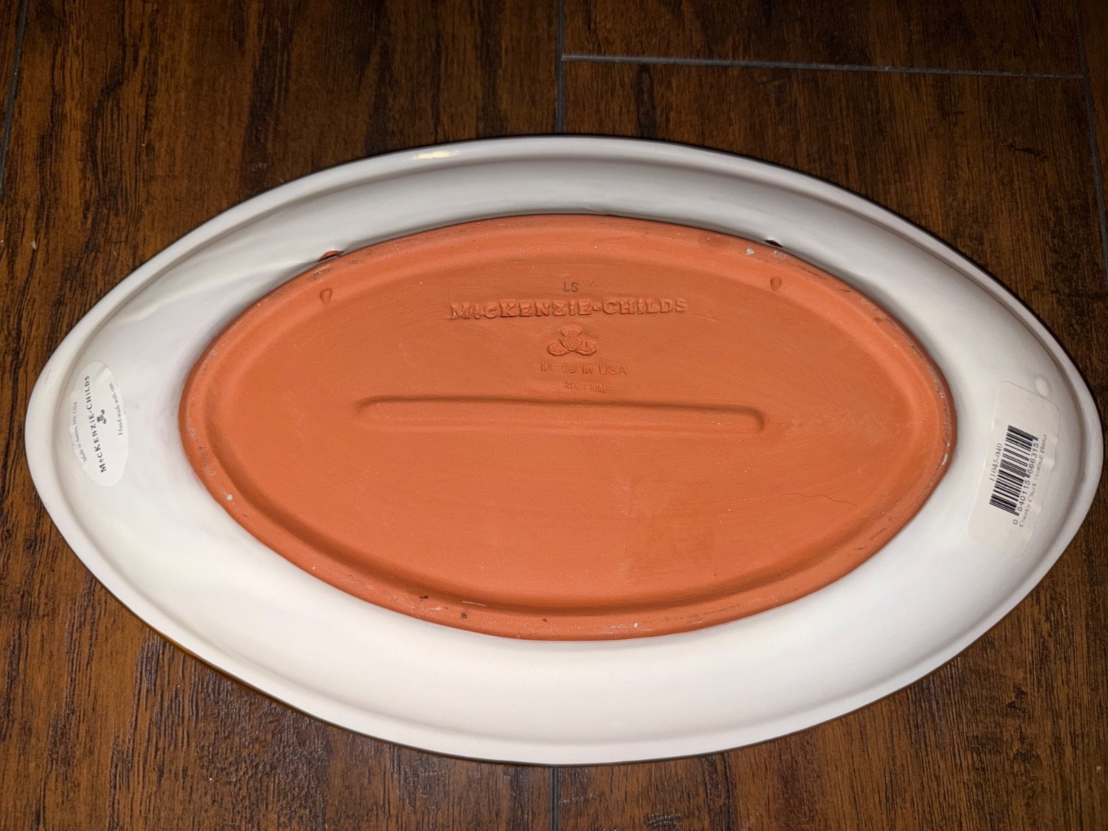 Mackenzie Childs Courtly Check Football Platter
