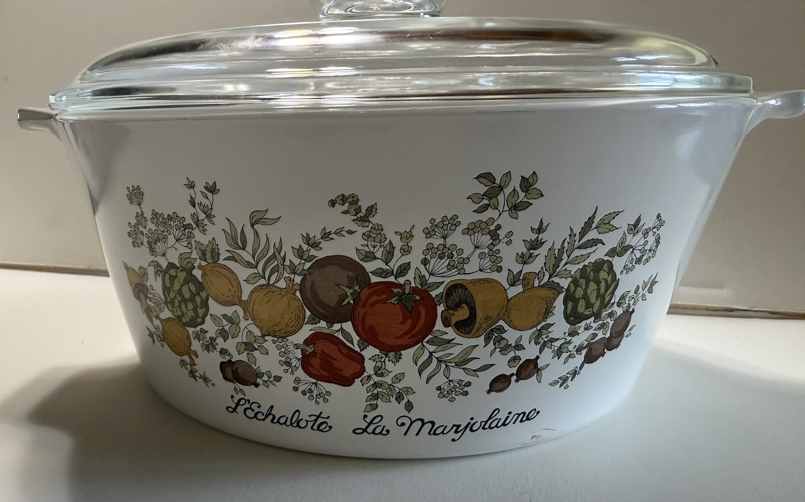 CorningWare L’Echalote A‑2‑B Dutch Oven,2.5 Qt With Lid, Vintage Spice of Life