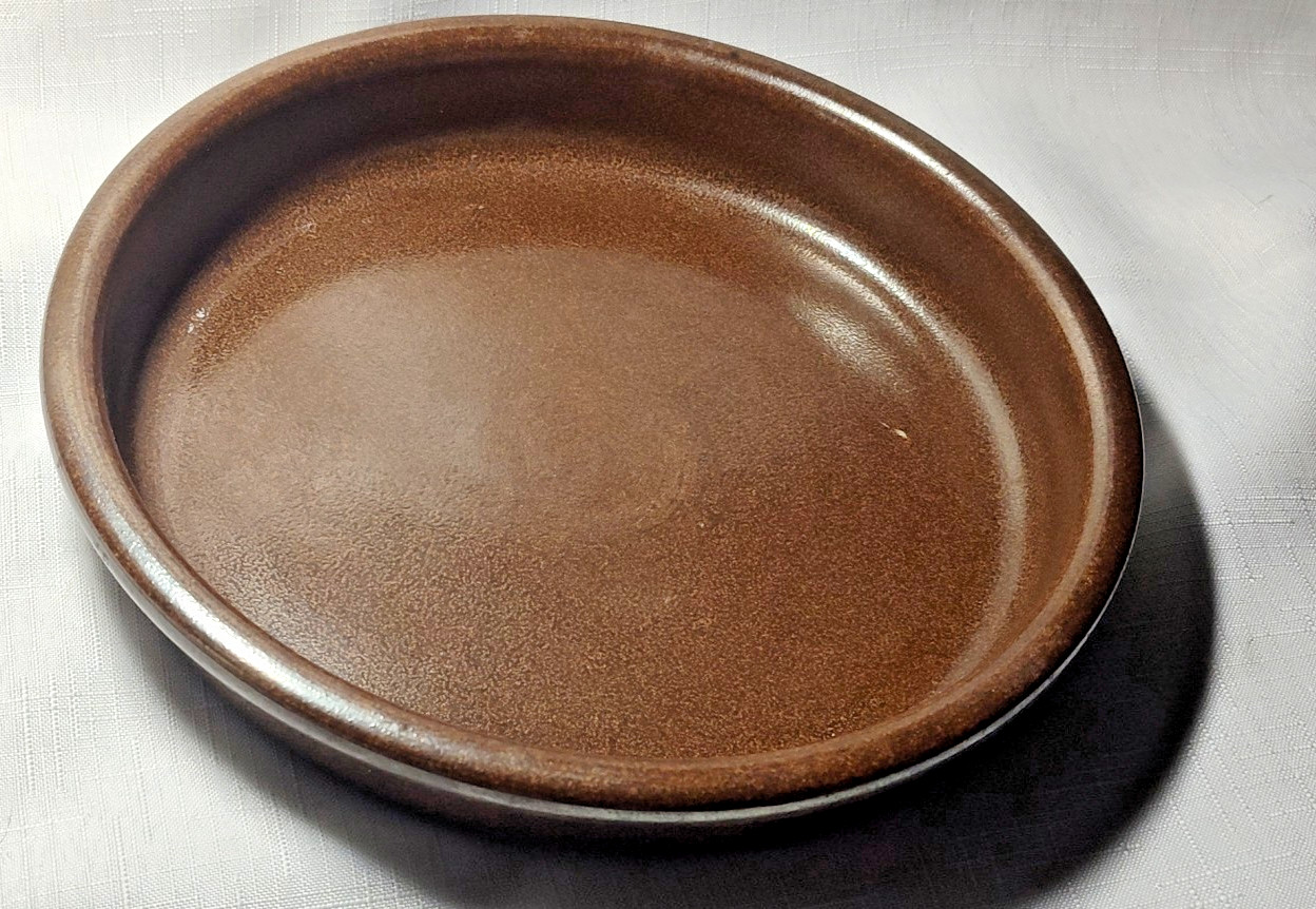 Vintage 9 in Baking Dish Eslau Brown Stoneware Denmark Tue Poulsen