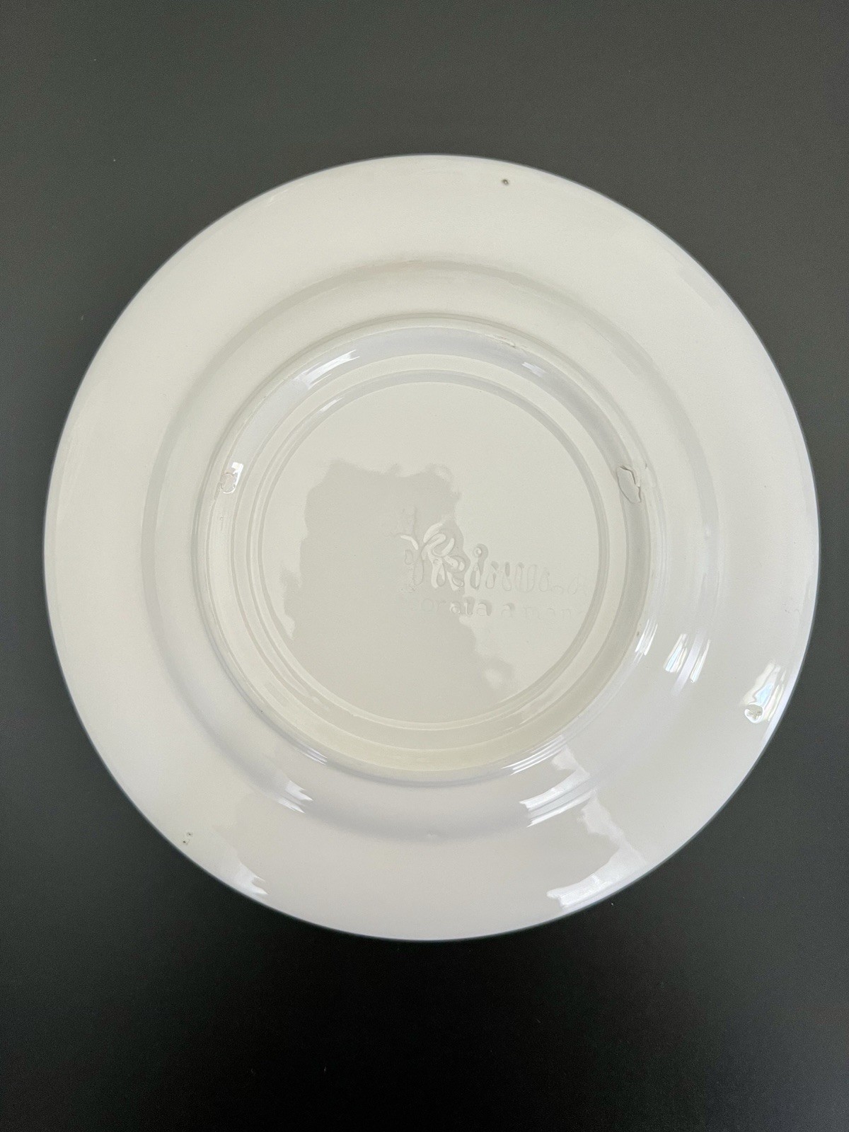 Vintage Botanical Plates 8″ Italy La Primula Hand-Painted Salad Plate Pink Rim