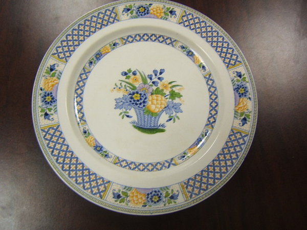 Booths Nankin 9″ Luncheon Plate floral basket Vintage