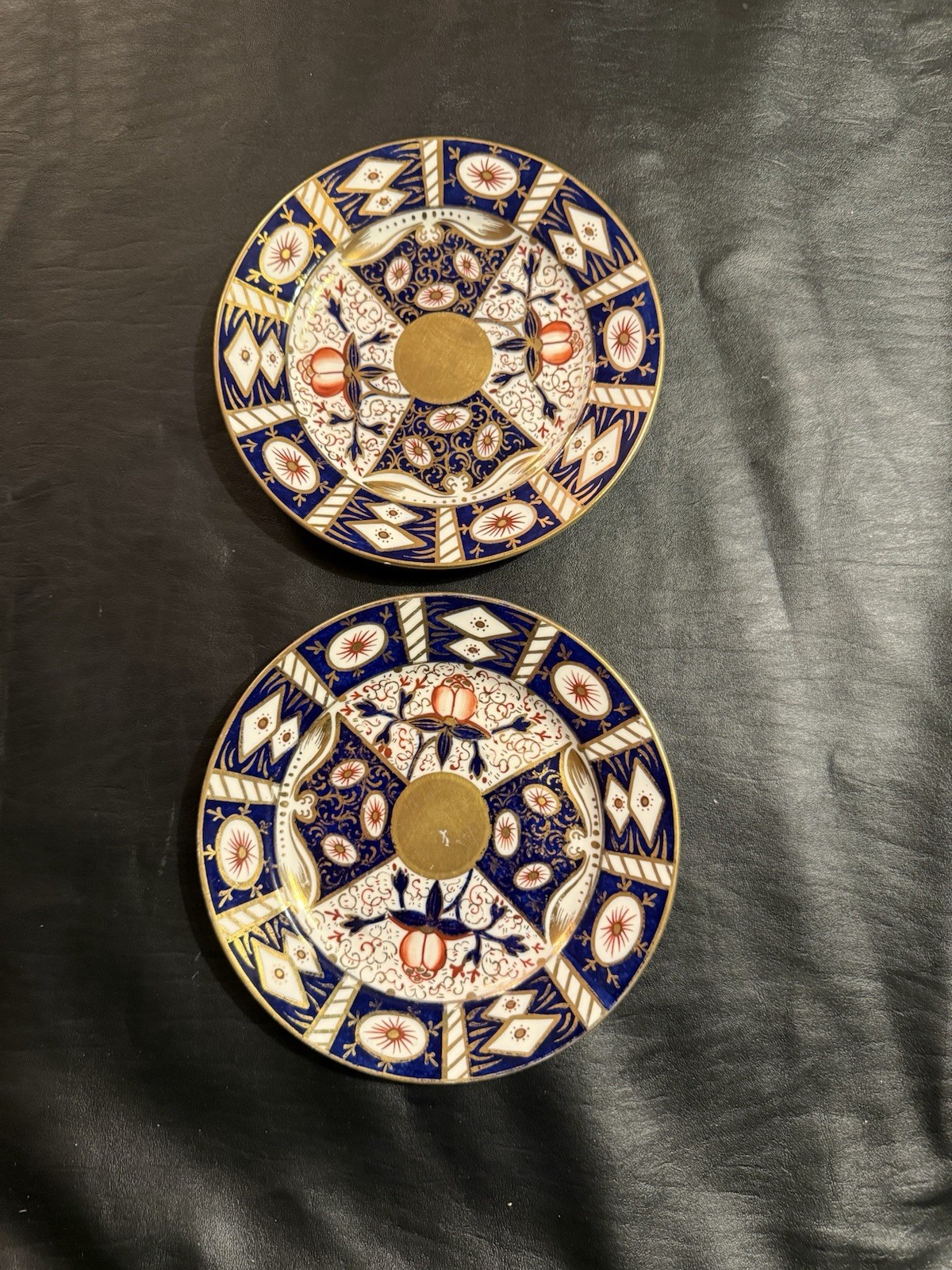 Set of 2 Savoy China Imari Style Plates Pattern 4658 – Blue Gold – 7.25”