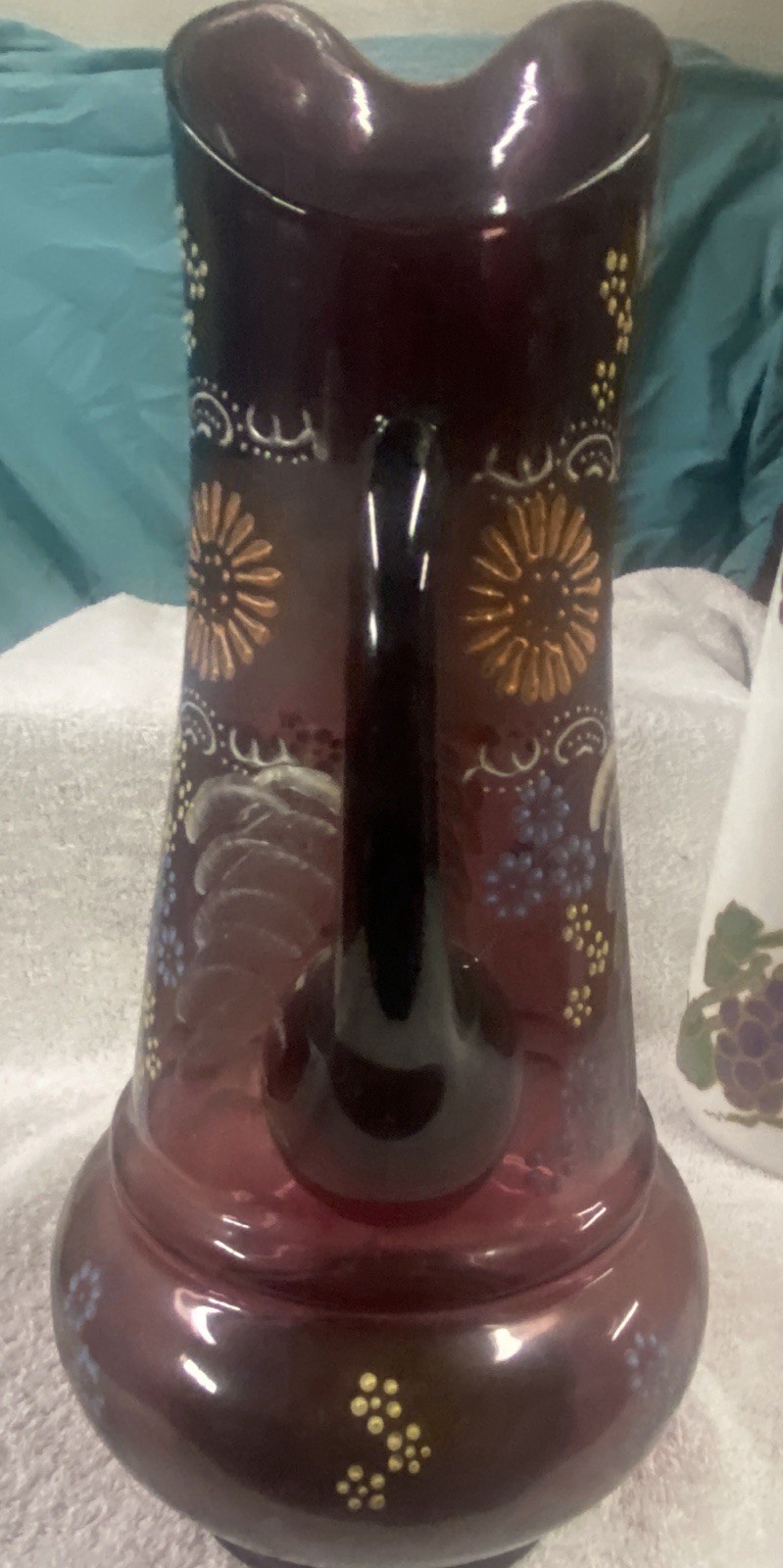 Northwood Amethyst Pitcher With 1 Glass