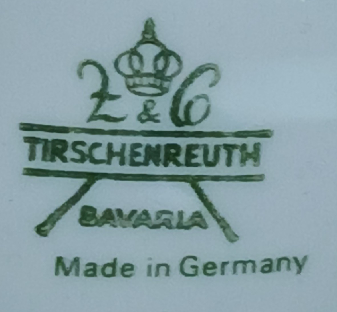 Tirschenreuth Bavaria Expresso Demitasse Cup & Saucer Set 4 Petite Rose Garland