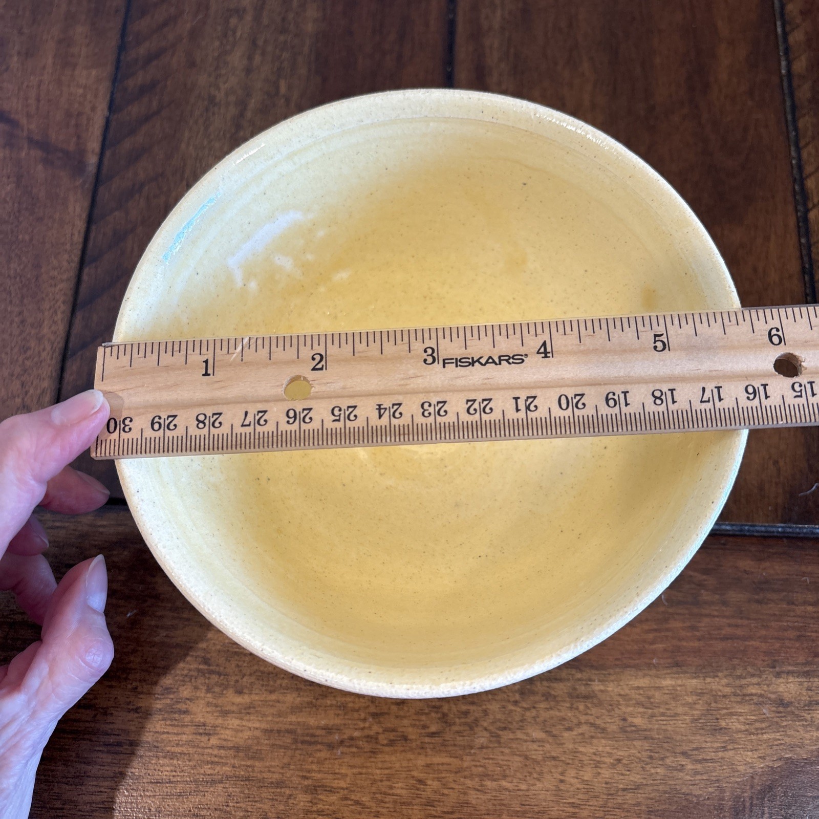 2 Studio Art Pottery Bowls Yellow Signed 1997