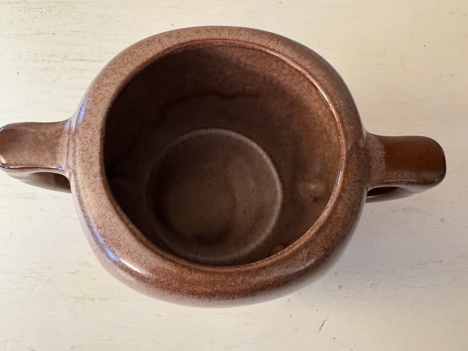Vintage Frankoma Pottery Creamer & Sugar w Lid, Set 5A 5B Plainsman Brown EUC