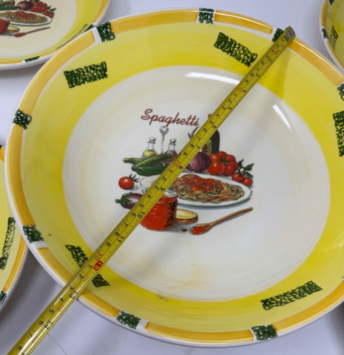 Italian Pasta Spaghetti Set – 4 Bowls + Lg Serving Bowl C. M. S. IMTRADA Italy