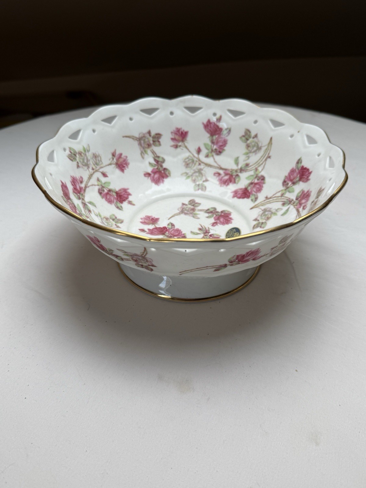 AYNSLEY Chantilly Centre Bowl Elizabeth Rose 9” Bone China