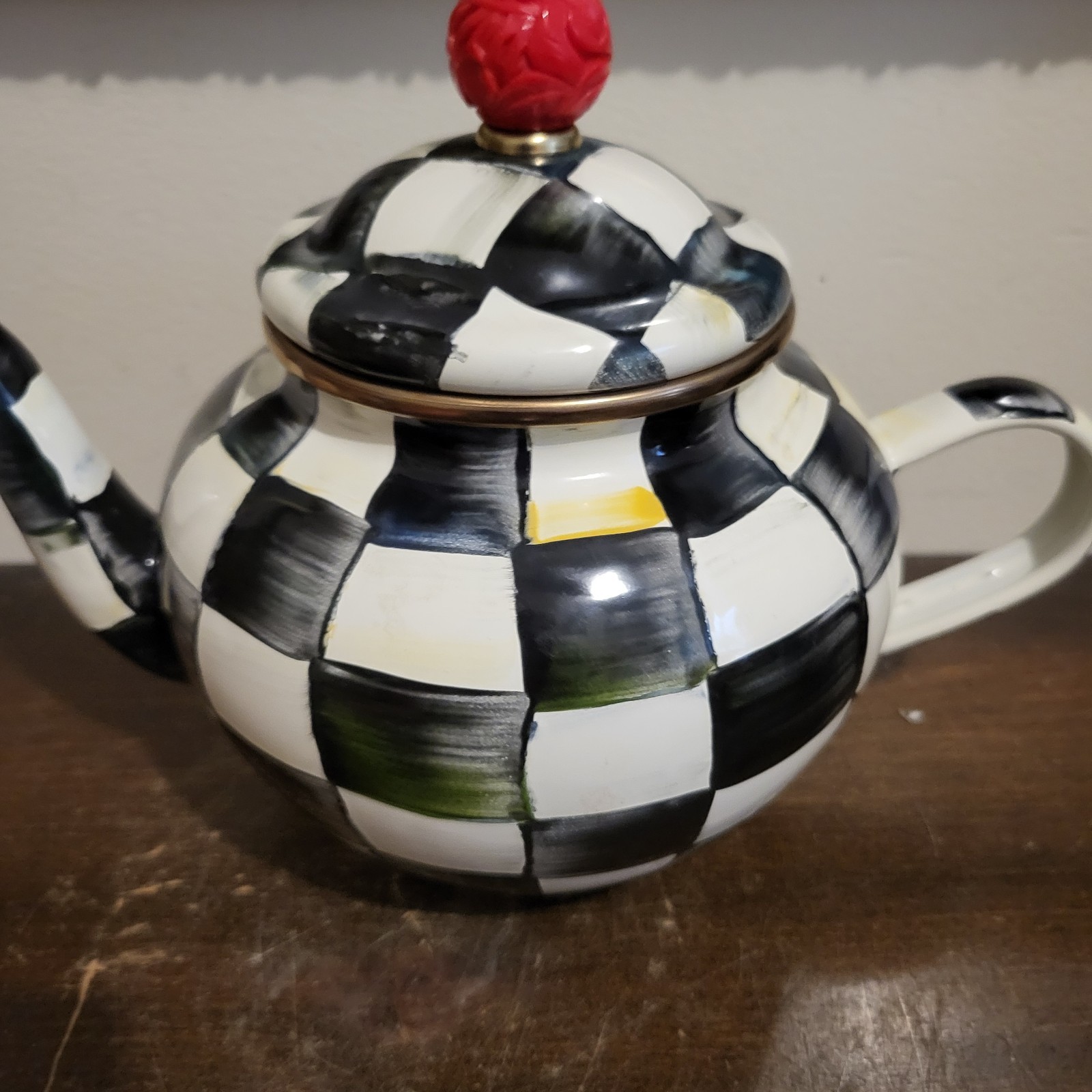 MacKenzie-Childs Courtly Check 4-Cup Teapot