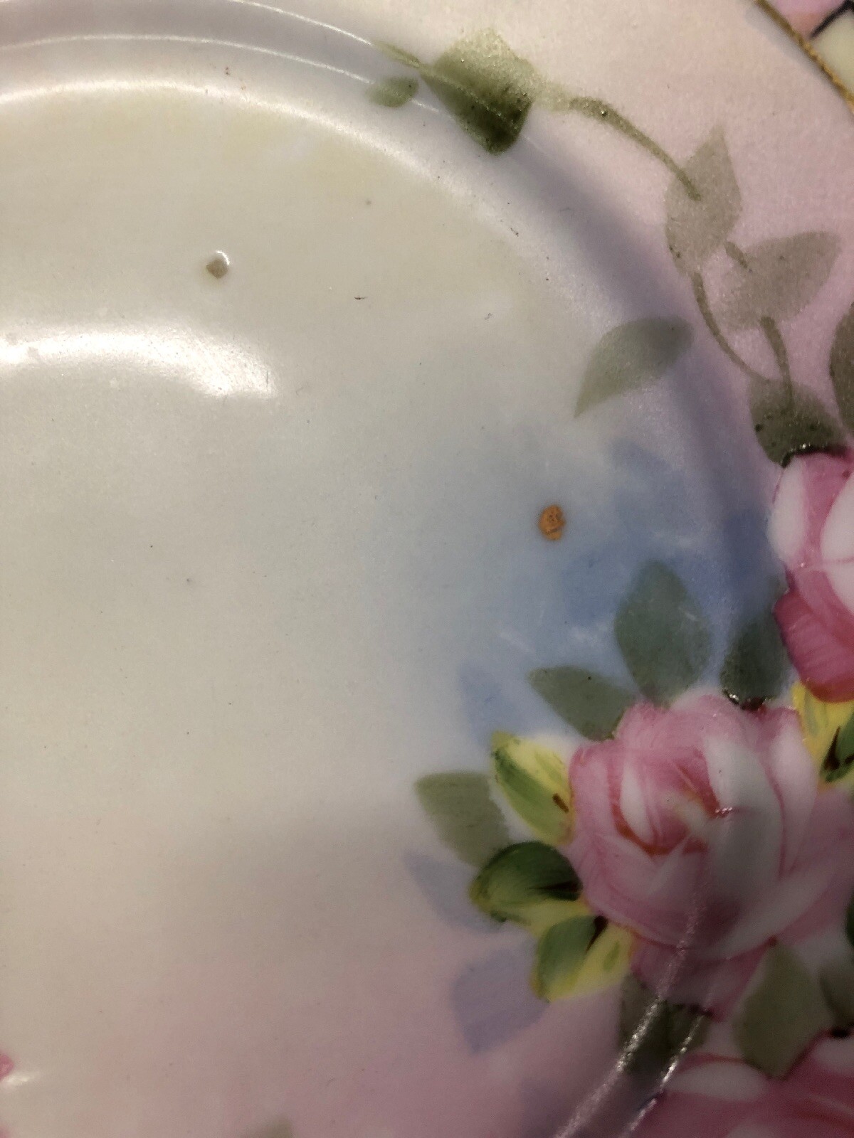 Vintage Antique Nippon Gold Rose floral Dessert Appetizer Plates plate set 6