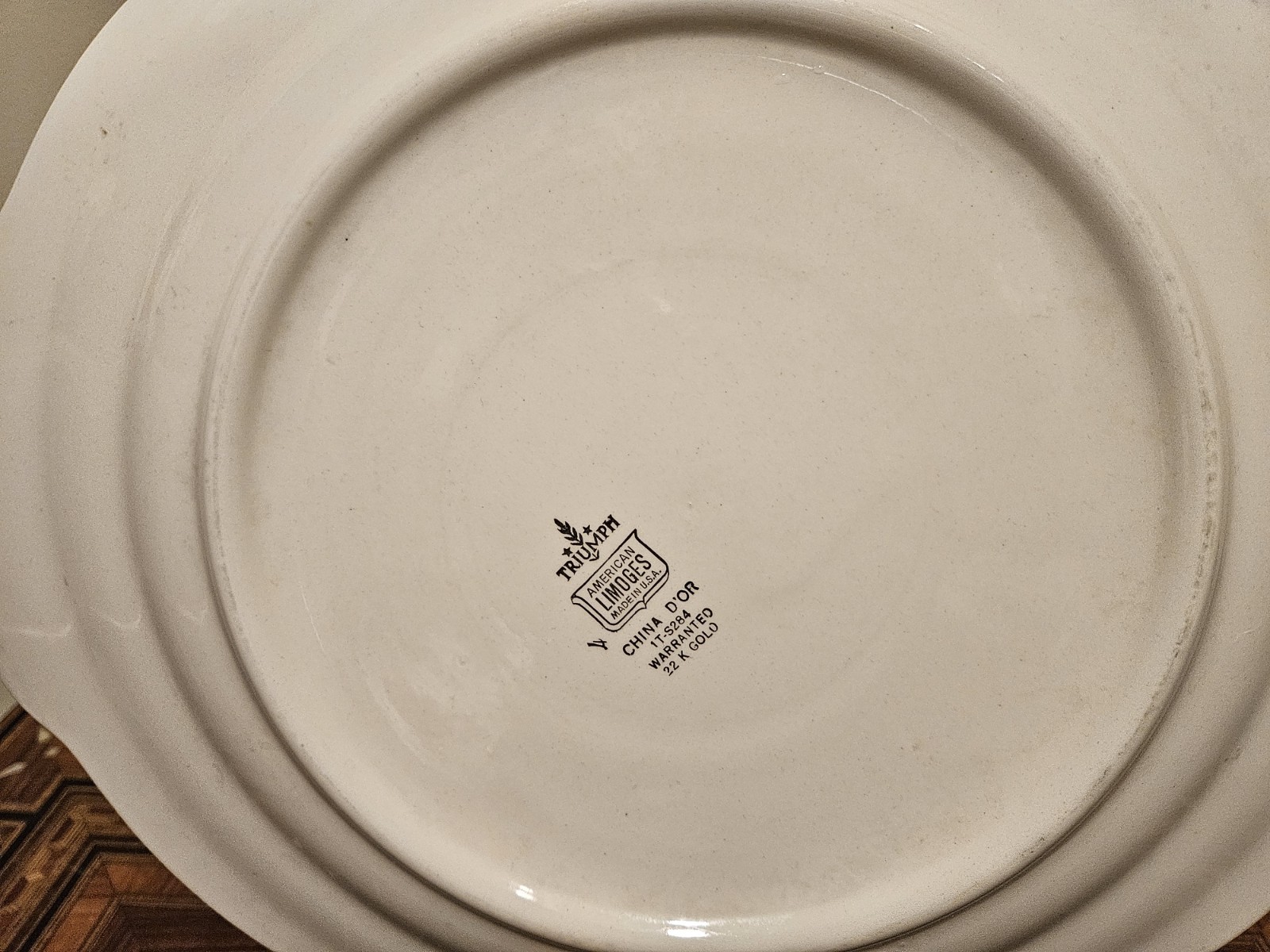 1940’s Triumph American Limoges USA CHINA D’OR Serving Platter and Bowl 22K Gold
