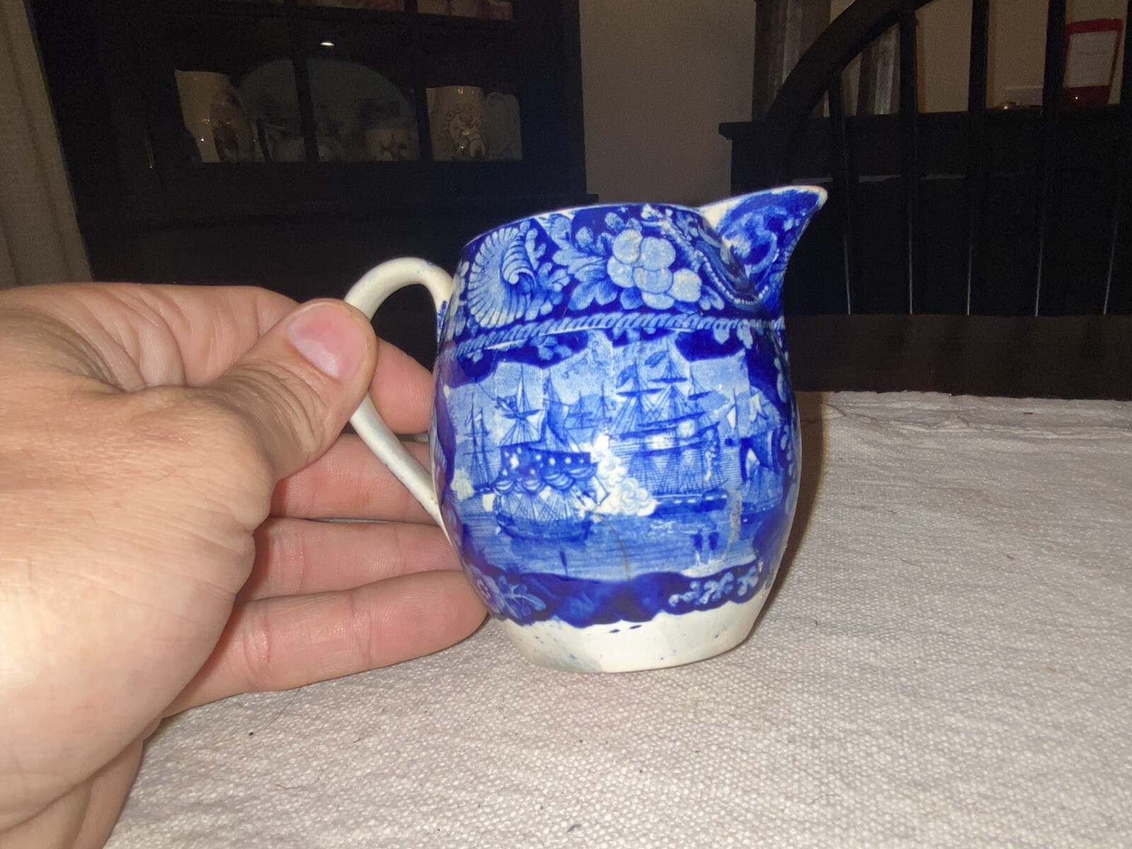 Historical Staffordshire Macdonough’s Victory Barrel From Creamer