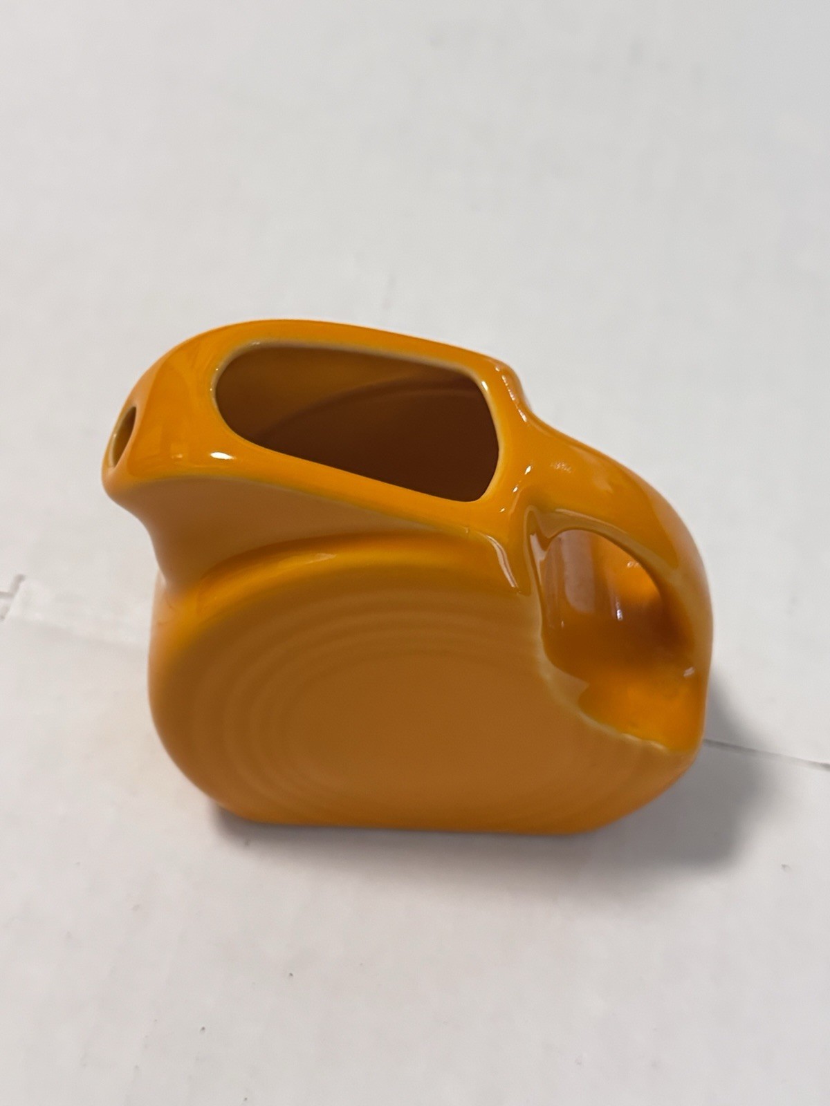 FIESTAWARE Mini Disk Pitcher Creamer BUTTERSCOTCH Orange 4 3/4 Oz NEW FIESTA