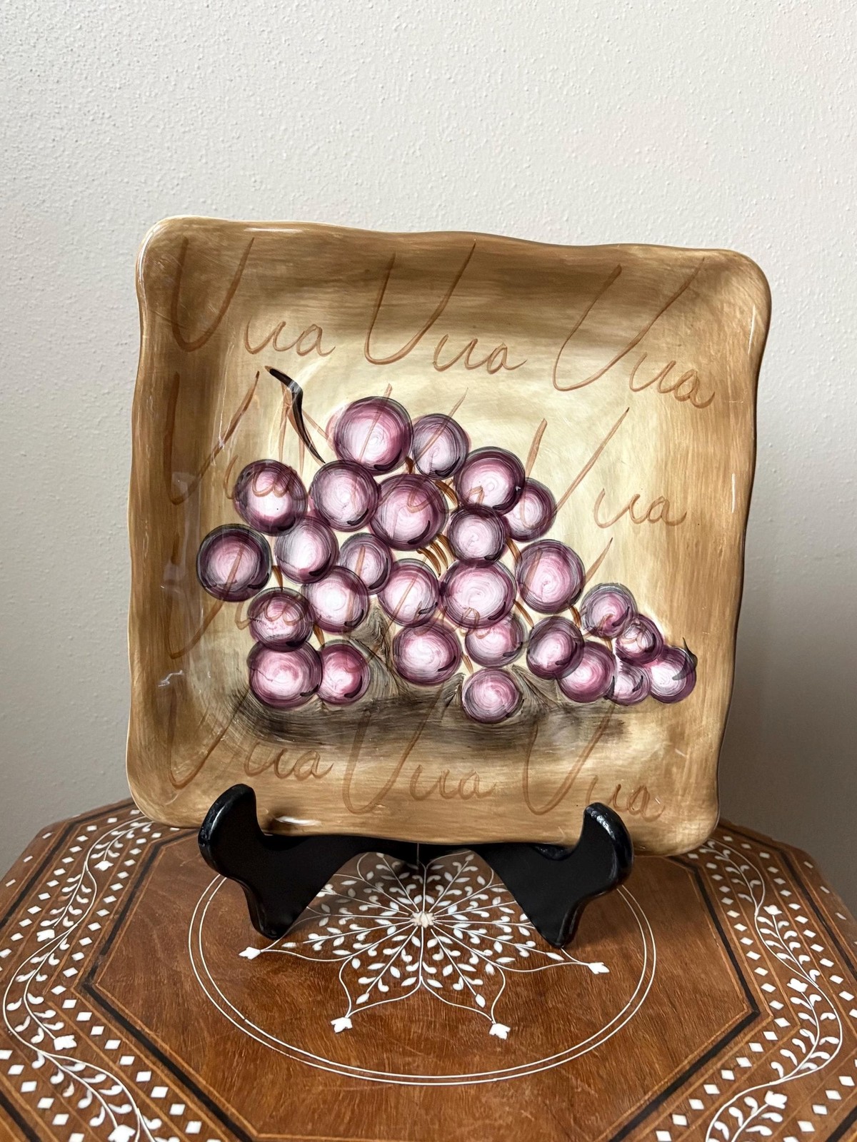 Vintage Tabletops Unlimited ‘Fruition’ Square Salad Plate Grapes