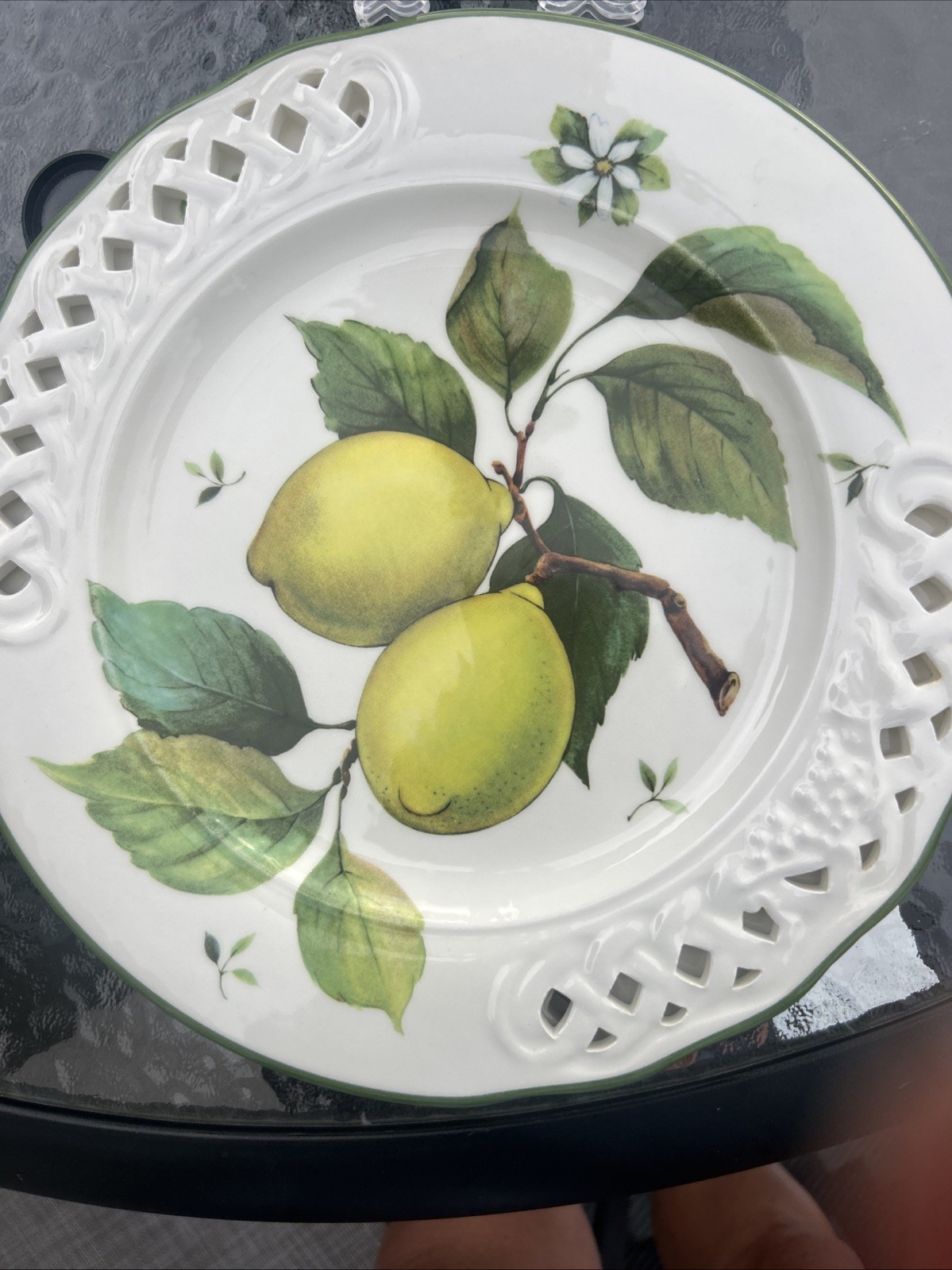 CRAZED Tiffany Brunelli 5 Dinner fruit and Leaves See Description/Photos