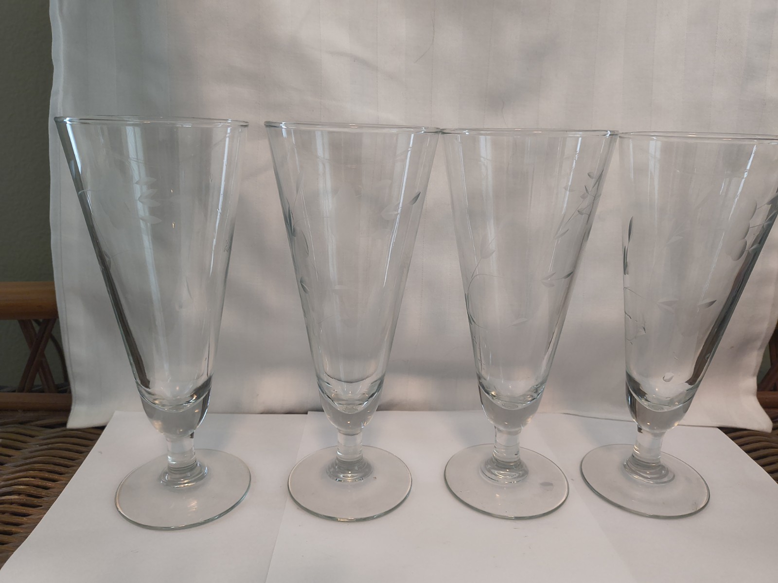 Princess House Pilsner Glasses, Heritage, used (B4)