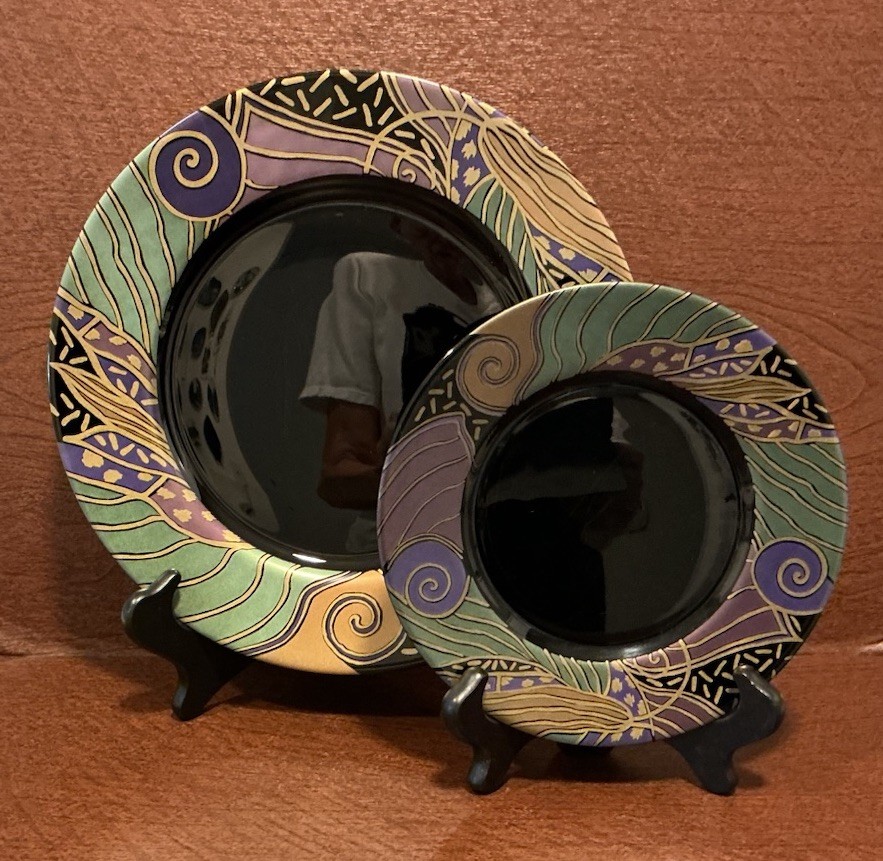 ARCOROC ~ TAMPICO ~ TWELVE PIECE PLATE SET ~ 8-DINNER & 4-SALAD PLATES ~ FRANCE
