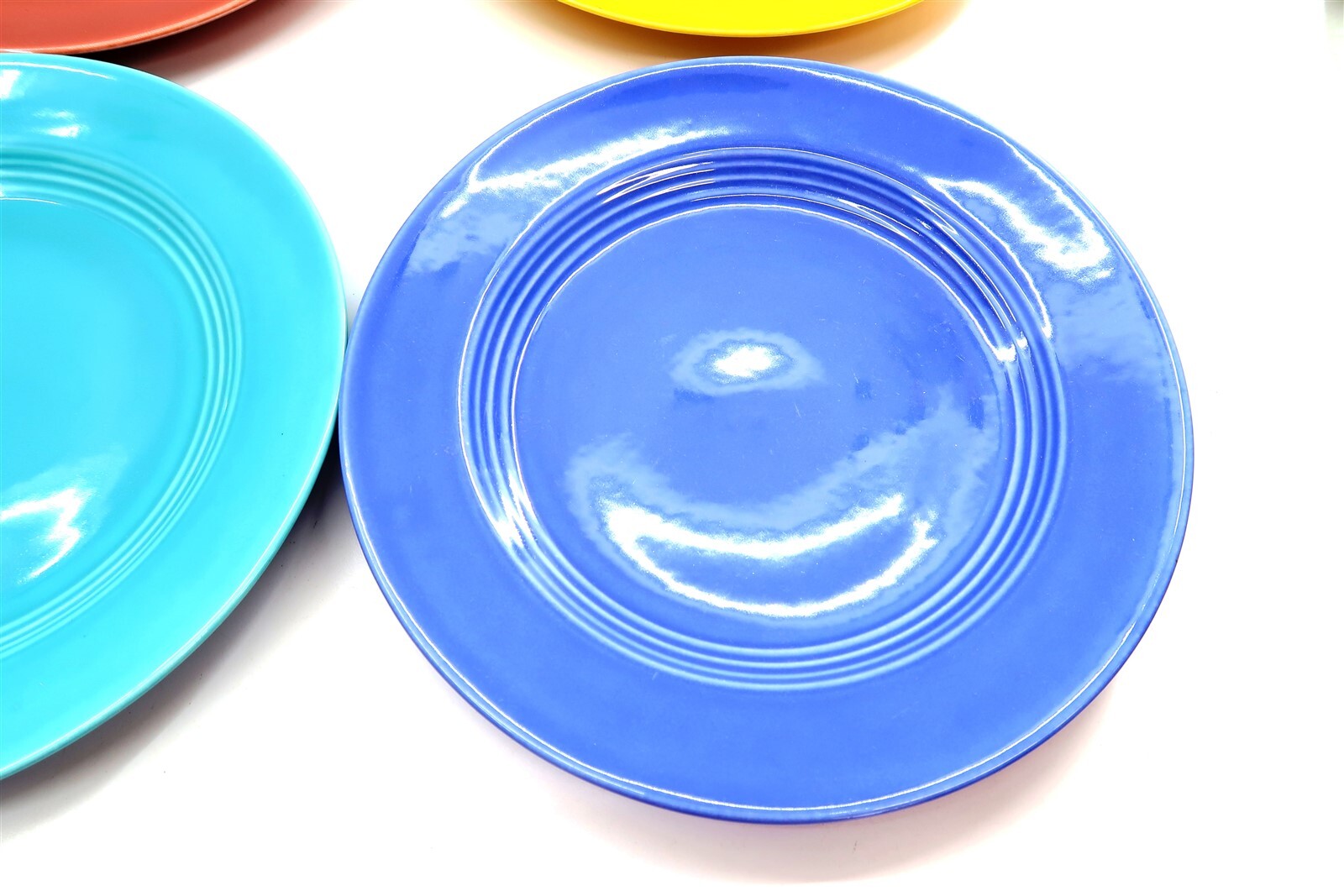 x8 Vintage HOMER LAUGHLIN HARLEQUIN 9 1/4″ Dinner Plates mixed colors NICE LOT!!