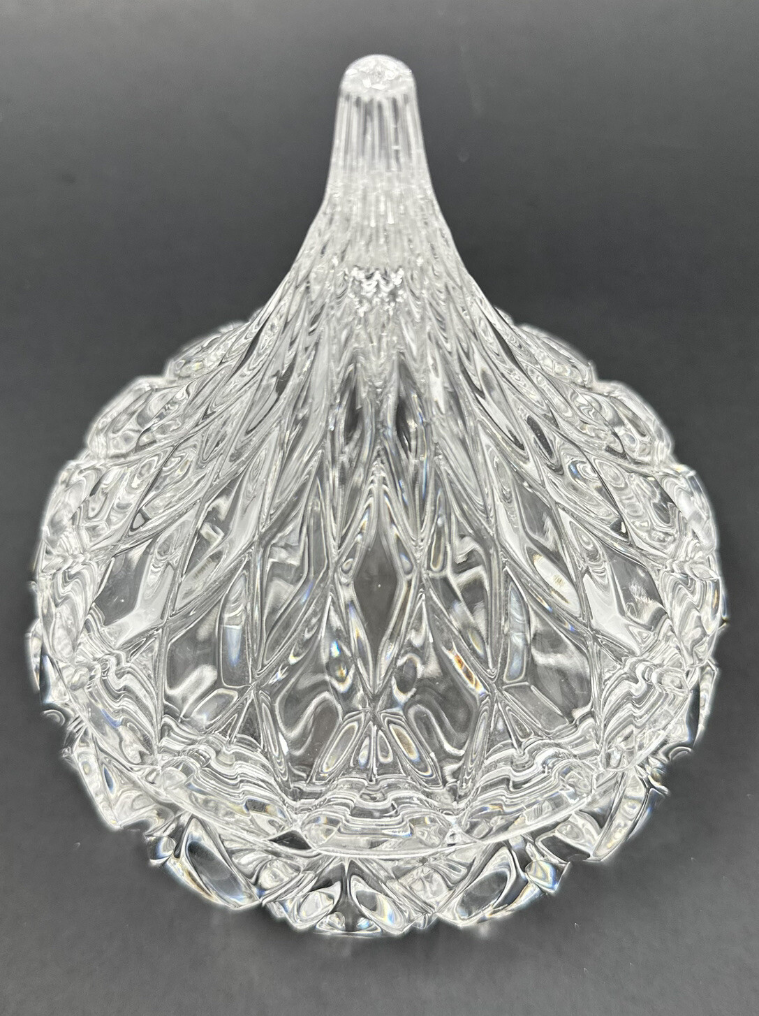 Godinger Crystal Chocolate Kiss Candy Dish Trinket Jewelry Box Hershey’s Nibbles