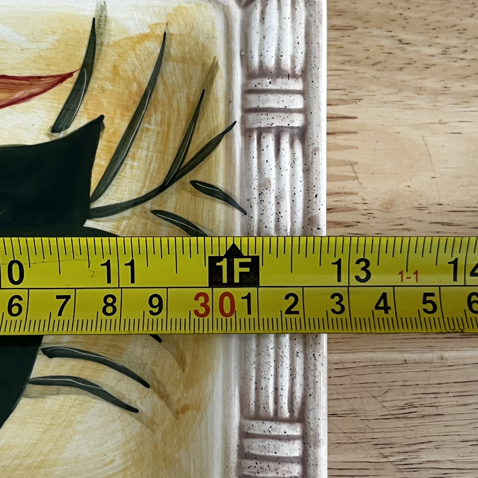 Jayson Imports Bird of Paradise Tropical Floral Ceramic Serving Platter Tray