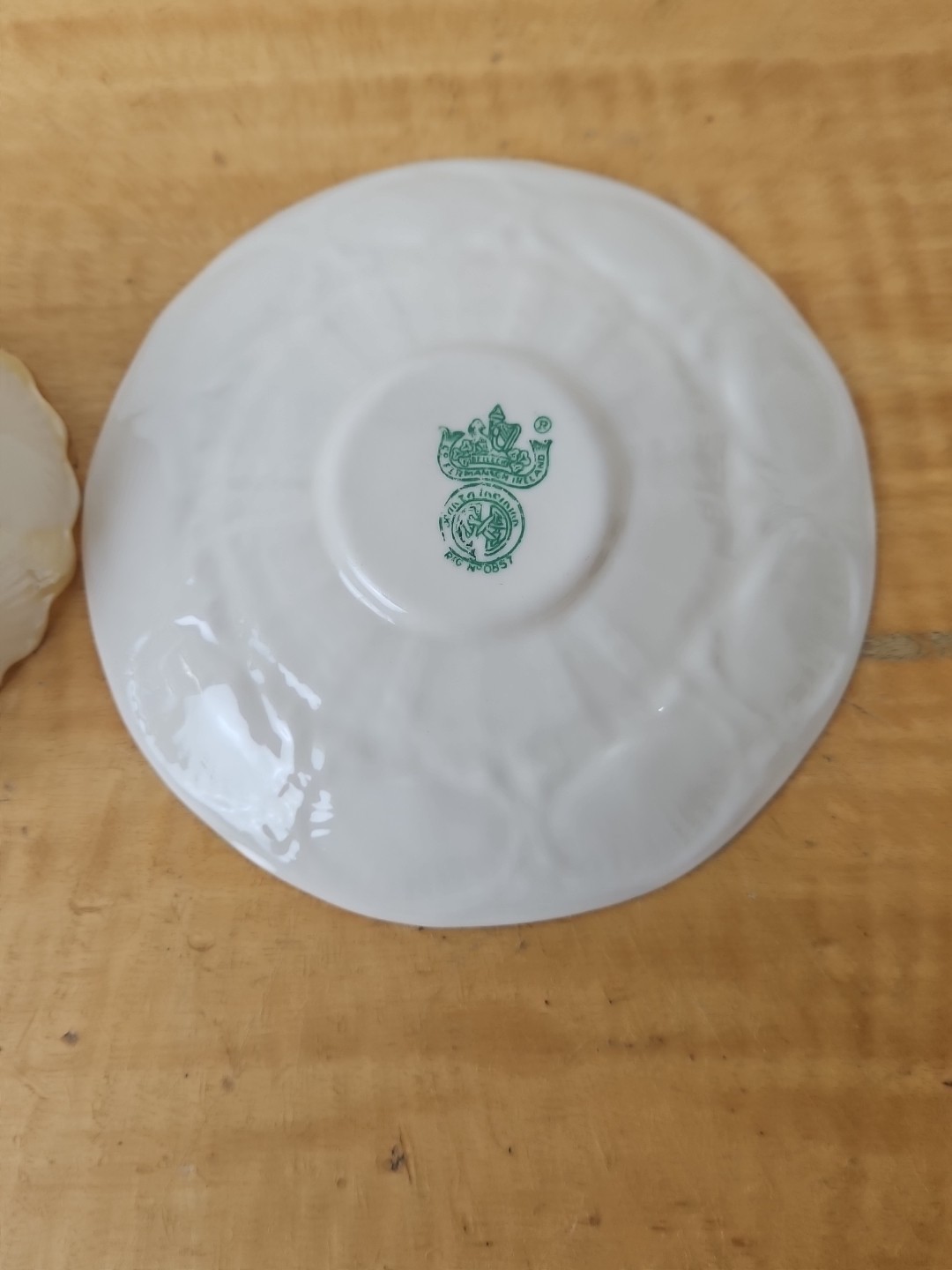 BELLEEK Porcelain CUP AND SAUCER SET 5th Mark Made in Ireland (1955-1965)