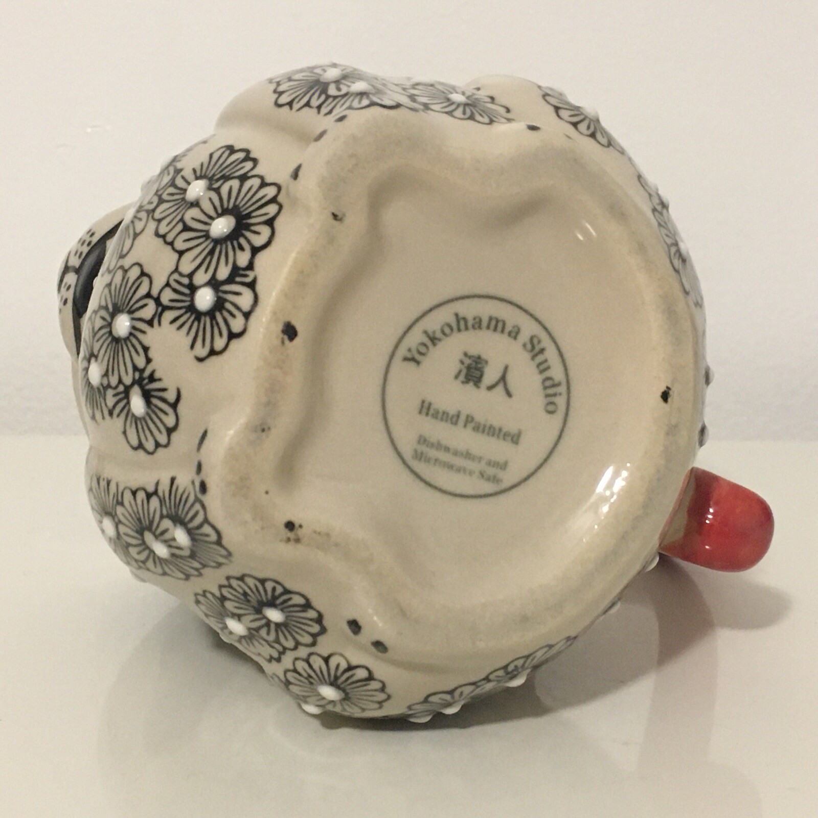 Yokohama Studio Anthropologie mug hand painted ceramic floral original