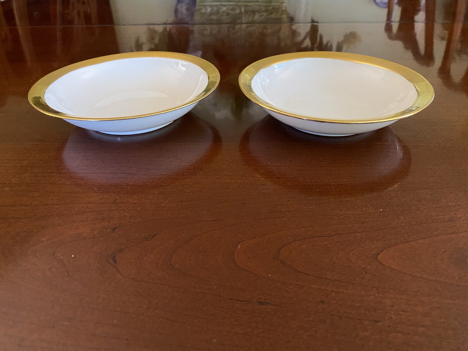 Vintage Rosenthal Wide Gold Rim 2 Fruit Bowls
