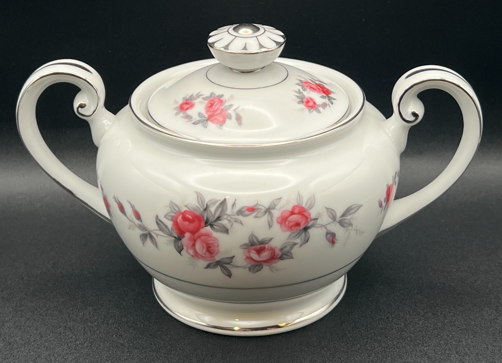 Kyoto Rose Garland China Creamer and Sugar Bowl Set | Vintage